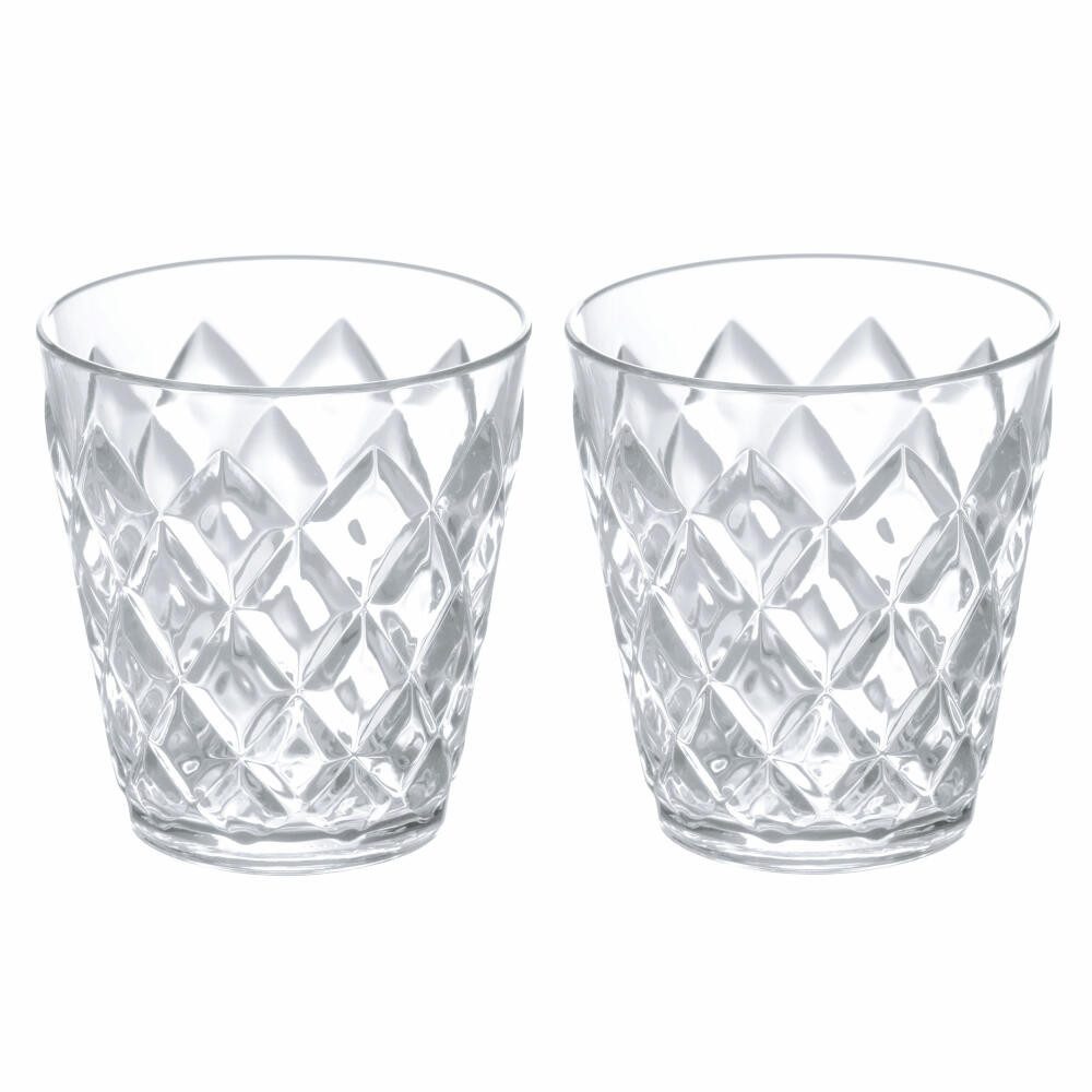 KOZIOL Tumbler-Glas 2er-Set Crystal S Crystal Clear, 250 ml, 2-tlg., Thermoplastischer Kunststoff, stapelbar. € 15,48
