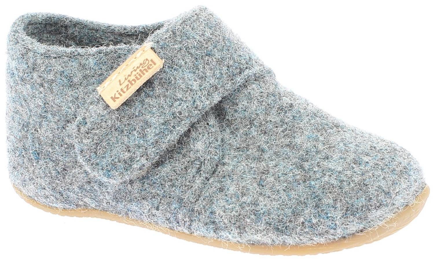 Living Kitzbühel Living Kitzbühel Babyklettschuh Filz unifarben Circular Grey Slipper