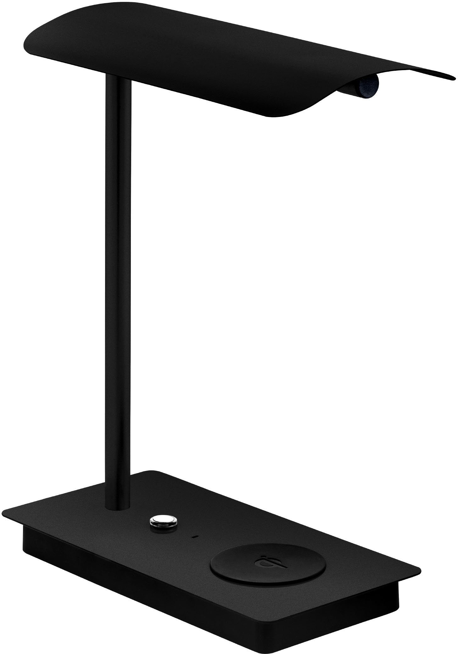 EGLO Tischleuchte ARENAZA Schreibtischleuchte - kabellose Ladefunktion, LED fest integriert, Warmweiß, Tischleuchte, Warmweiß, Induktionsladefläche, Touch, dimmbar, 3000K