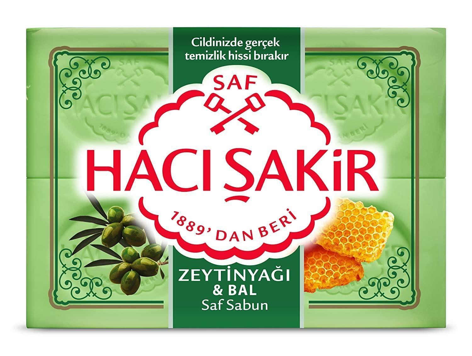 Haci Sakir Sabun Sakir Honig Handseife (4x150g) ve Seife Olivenöl Bali - Zeytinyag & Haci