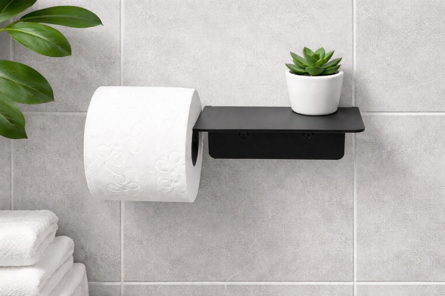 Radius Toilettenpapierhalter Radius Design WC-Rollenhalter mit Ablage PURORAGGIO