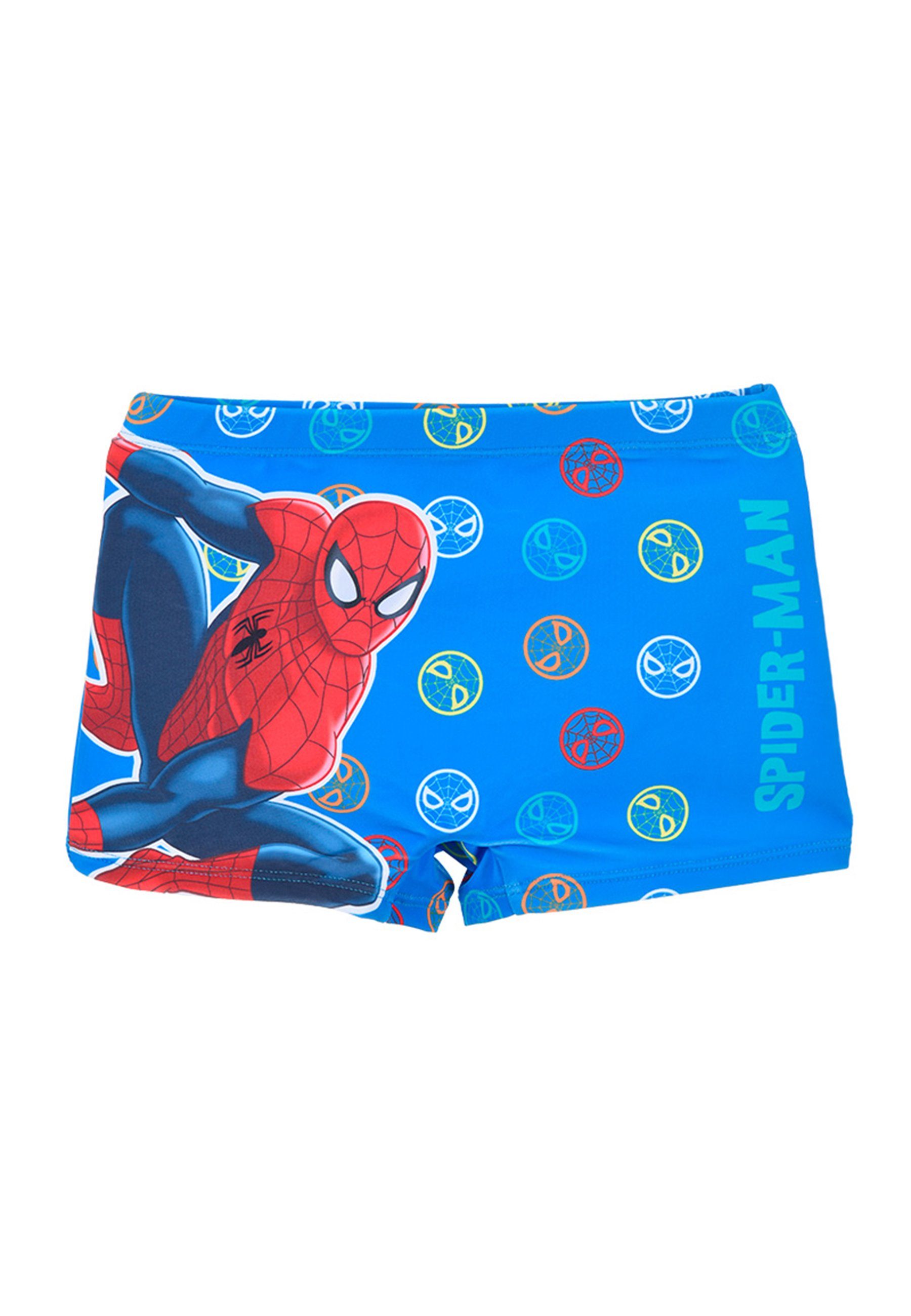 Badeshorts Jungen Kinder Badehose Blau Spiderman Badepants Marvel