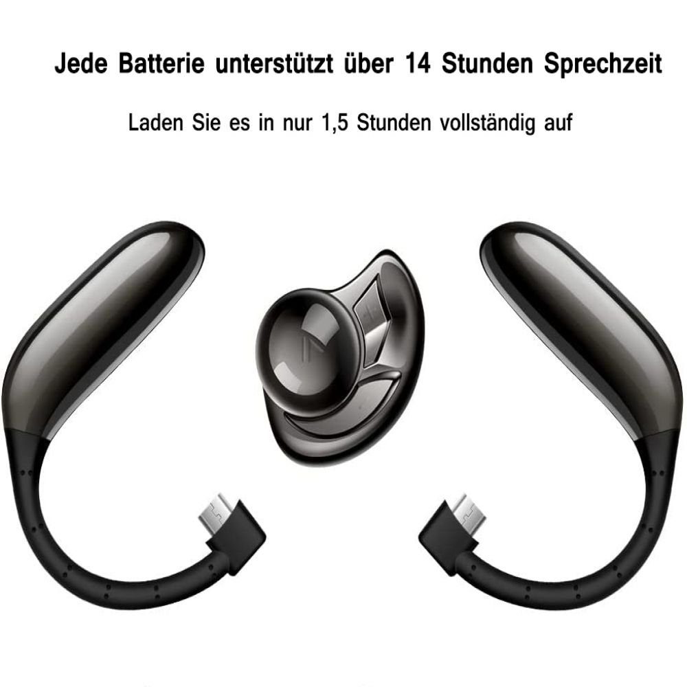 mit Jormftte Bluetooth-Headset Mikrofon V5.3,Freisprecheinrichtung In-Ear-Kopfhörer