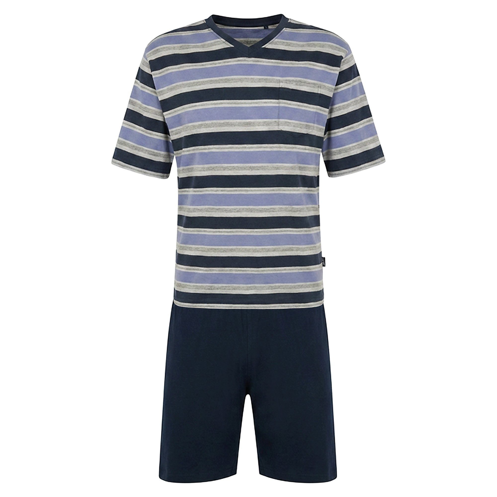 Hajo Pyjama Herren Pyjama Baumwolle Klima-Light Shorty (2 tlg)