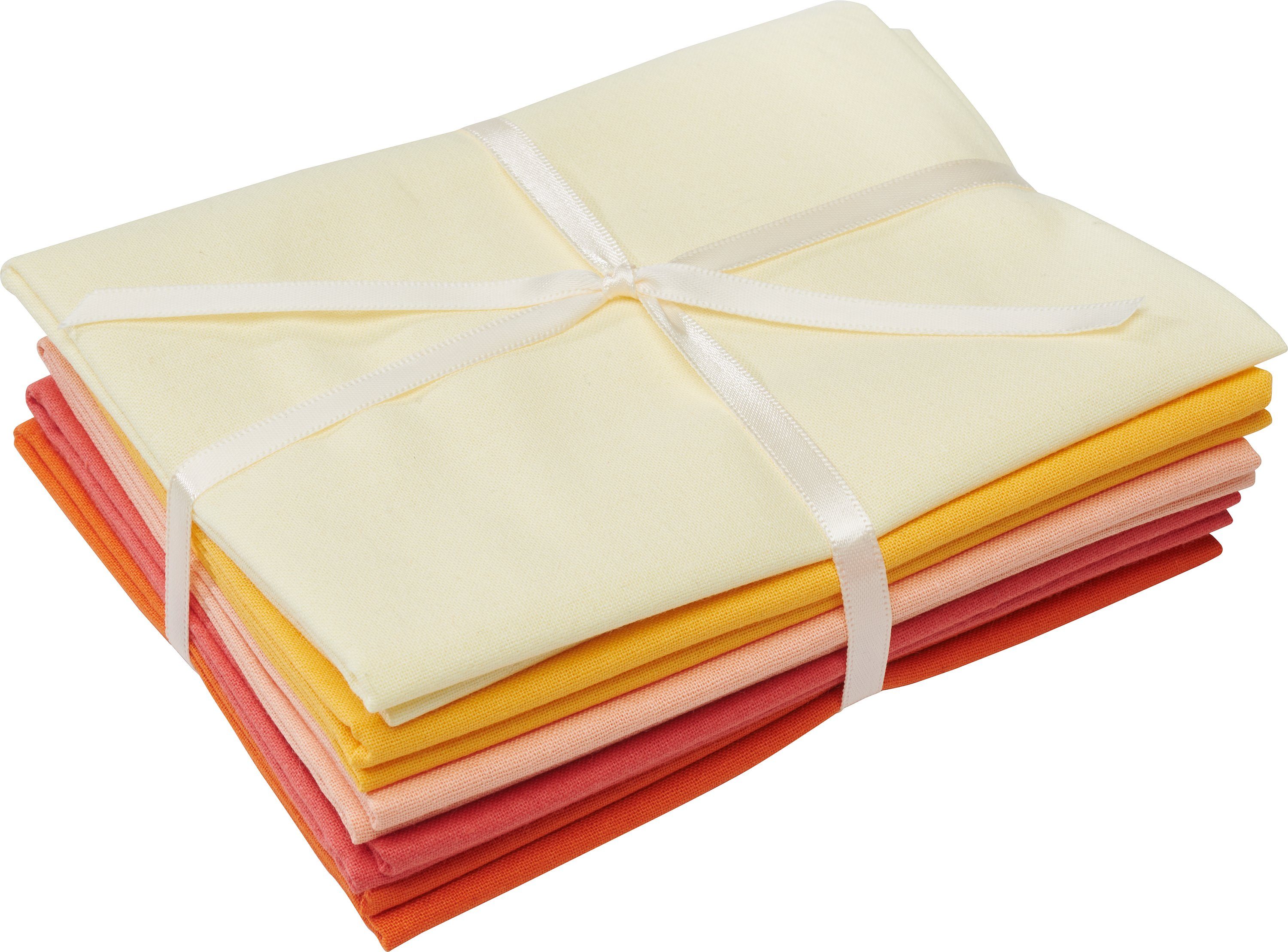 stafil Stoff Stoffpaket Patchy Uni Gelb-Orange, 5 Zuschnitte á 55 cm x 45 cm