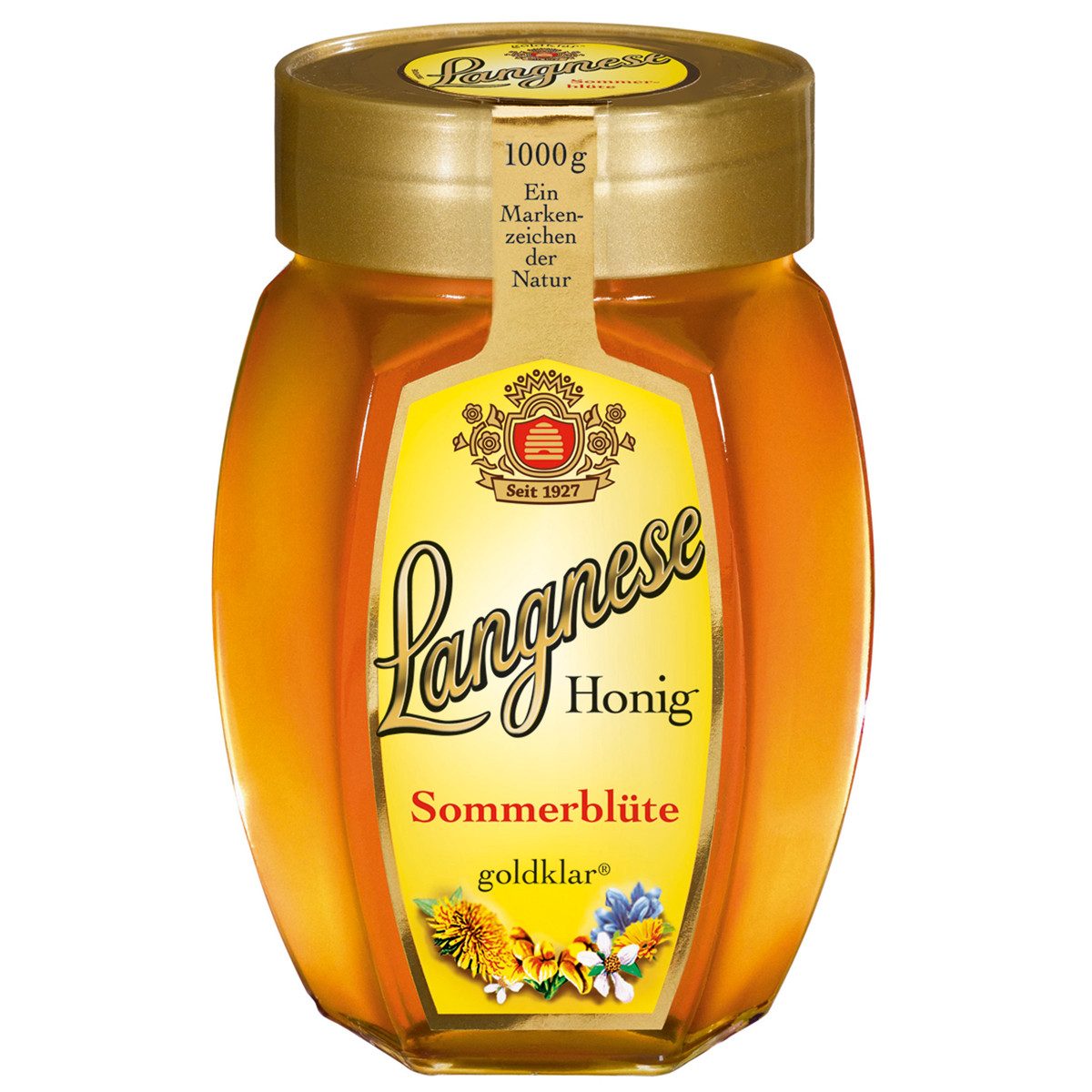 Langnese Honig, Langnese Honig Sommerblüten goldklar süß und fein im Geschmack 1000g