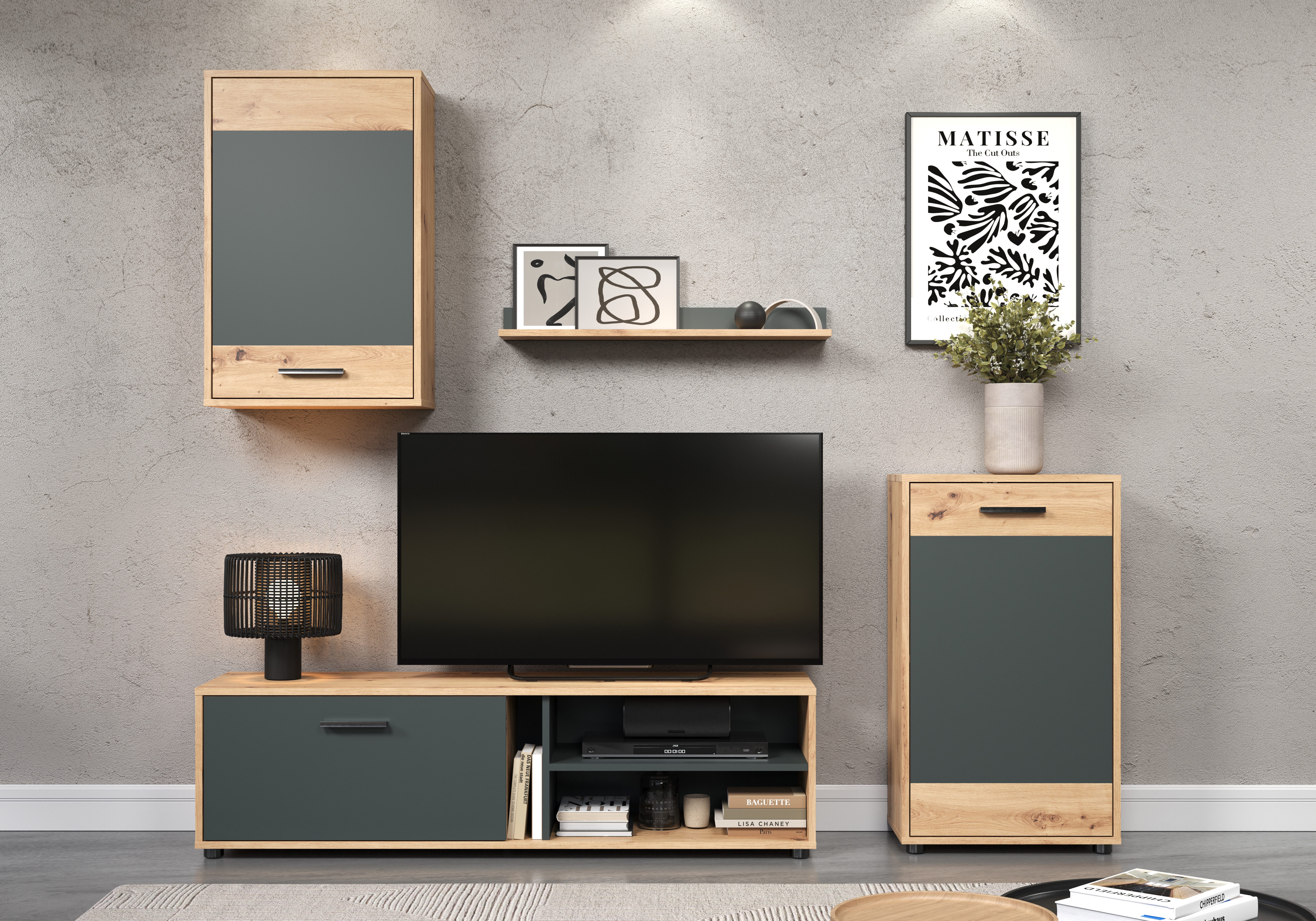 INOSIGN Wohnwand Valetta, (Komplett-Set, 4-St), inkl. günstig online kaufen