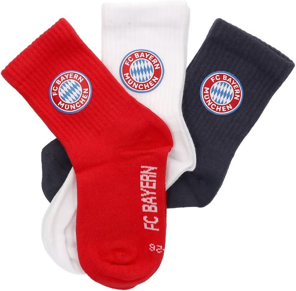 FC Bayern München Socken Crew Socken 3er-Set