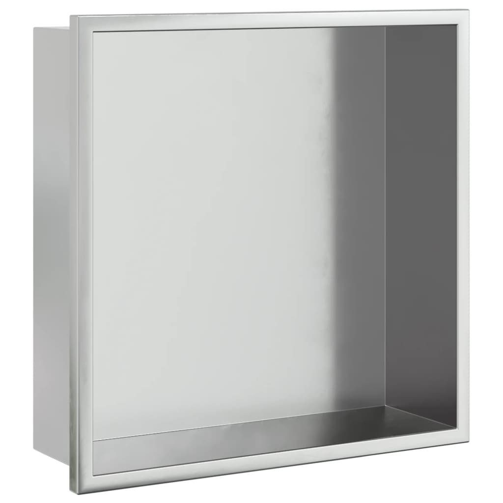 vidaXL Duschwand Duschnische Gebürstet Silbern 32x32x9 günstig online kaufen