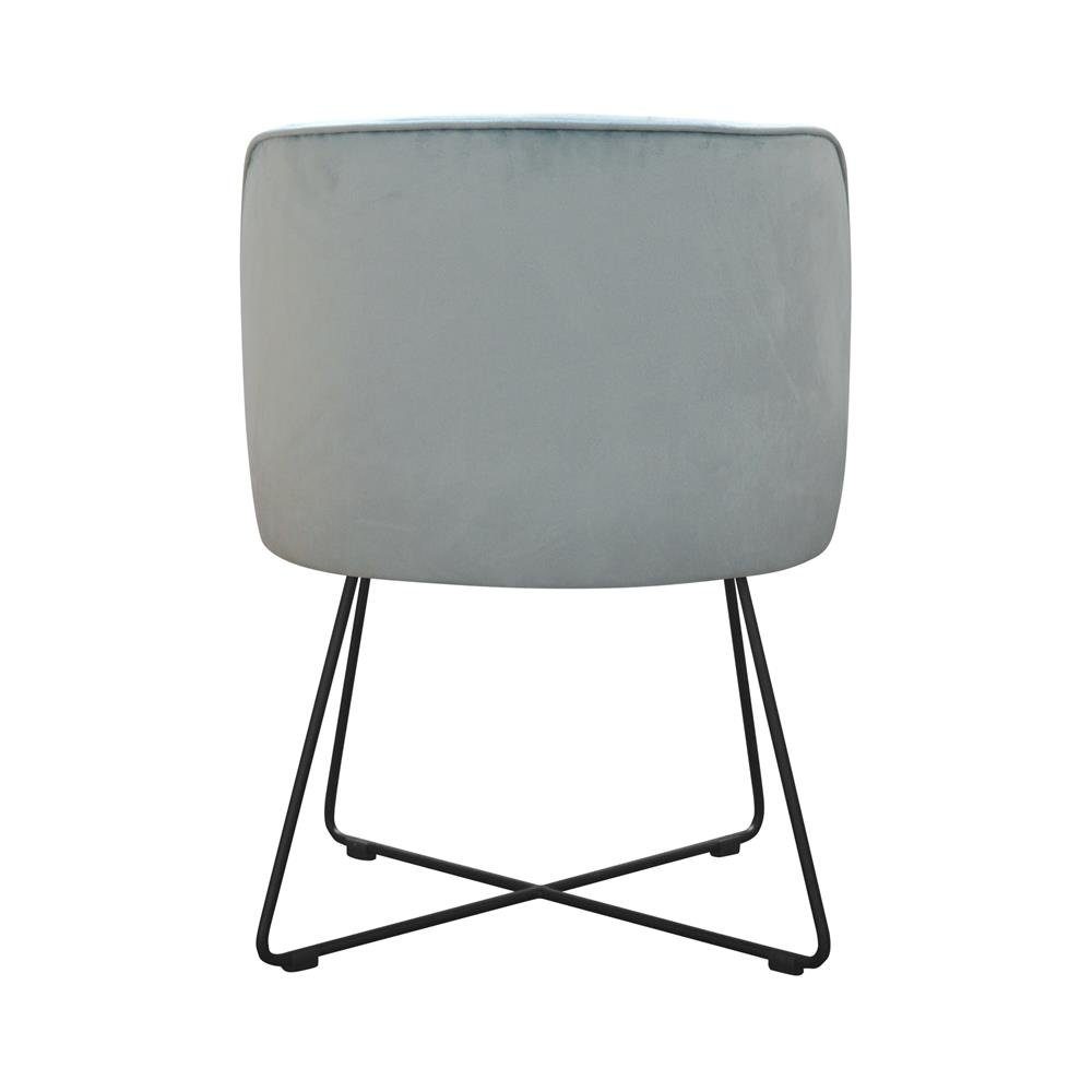 Kanzlei Design Stoff Stuhl, Hellblau Praxis Ess Stuhl Zimmer JVmoebel Textil Sitz Warte Stühle Polster