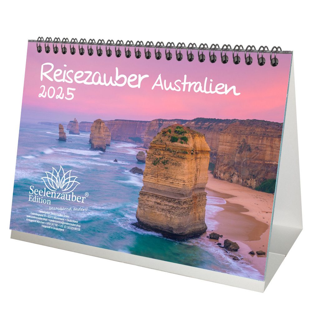 Seelenzauber Tischkalender Reisezauber Australien DIN A5 Kalender für 2025 Urlaub Canberra