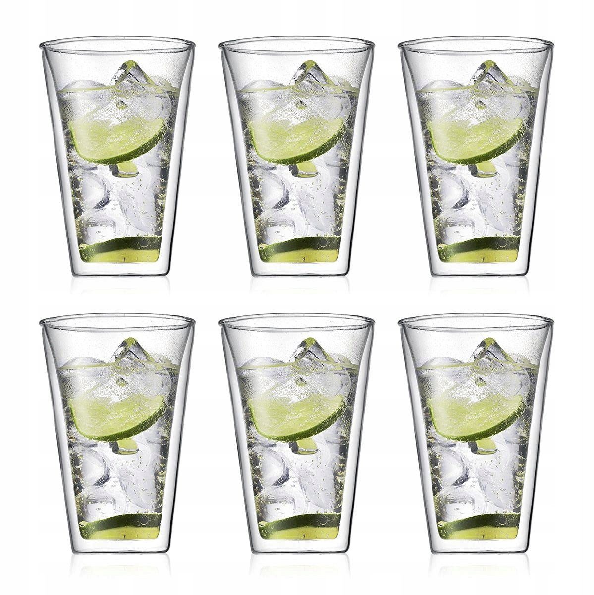 Bodum Latte-Macchiato-Glas Canteen Doppelwandiges Glas Set 0,4 L - 6 Stück, 6-tlg., Glas, doppelwandig, isolierend, handgeblasen