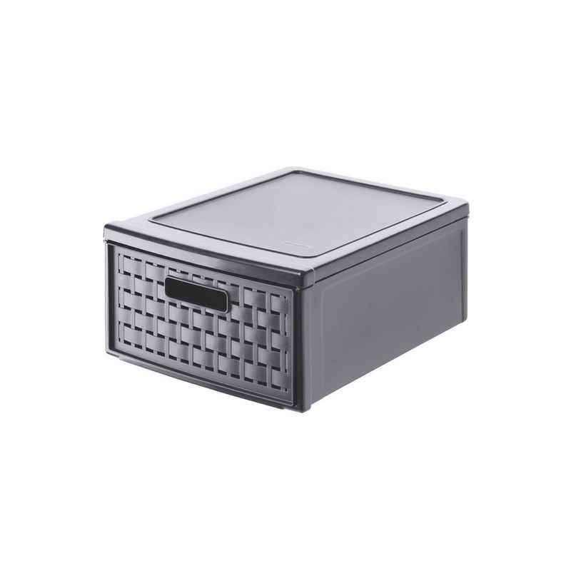 ROTHO Aufbewahrungsbox »Country Schubladenbox 8.3l mit 1 Schub in Rattan-Optik, Kunststoff (PP) BPA-frei«