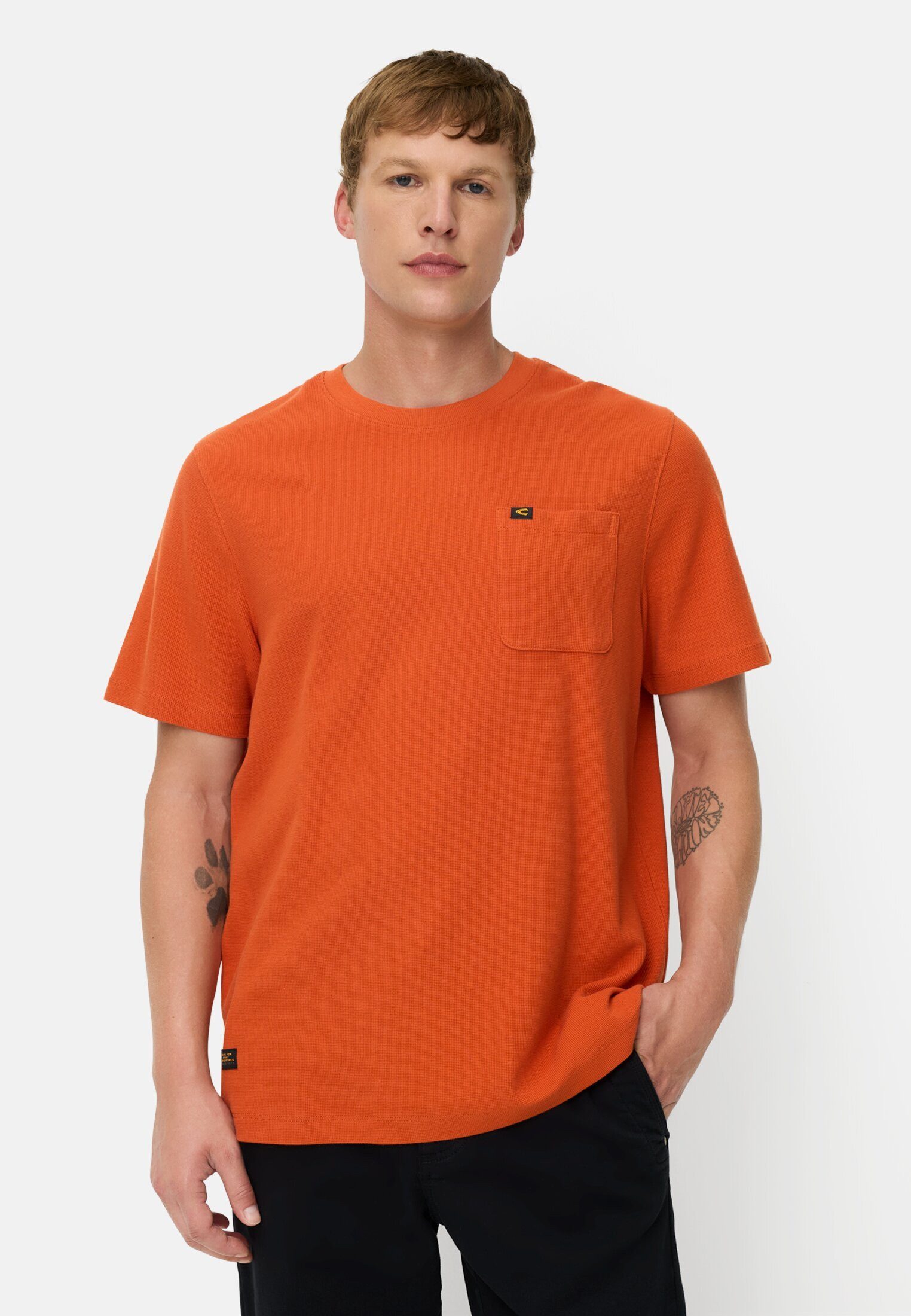 camel active T-Shirt aus Organic Cotton Kurzarm