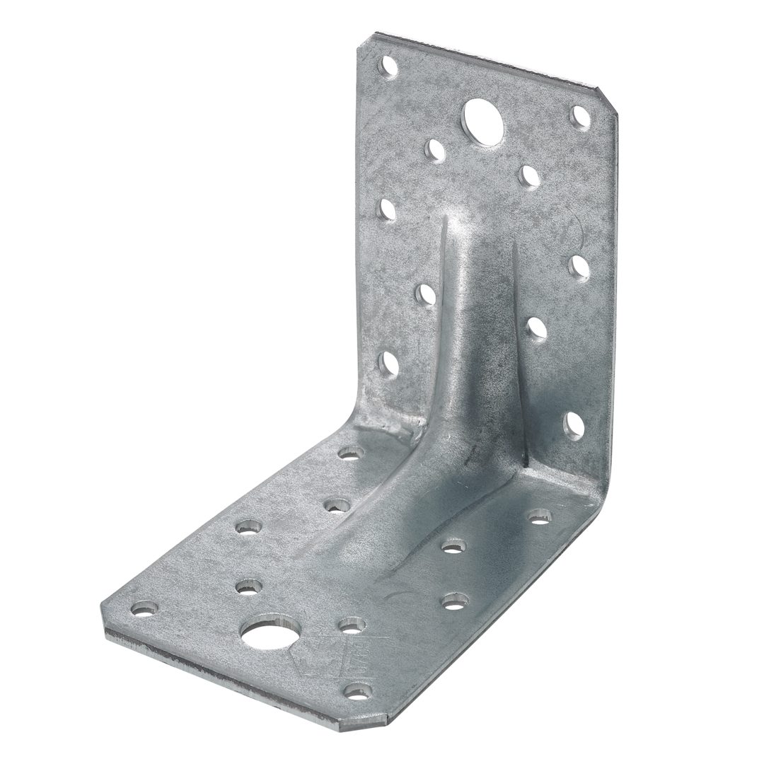 SPAX Winkelverbinder Winkelverbinder mit Rippe 90 x 90 x 65 x 2,5 mm, LxB: 90x90 mm, verzinkt, (100-St), mit Rippe
