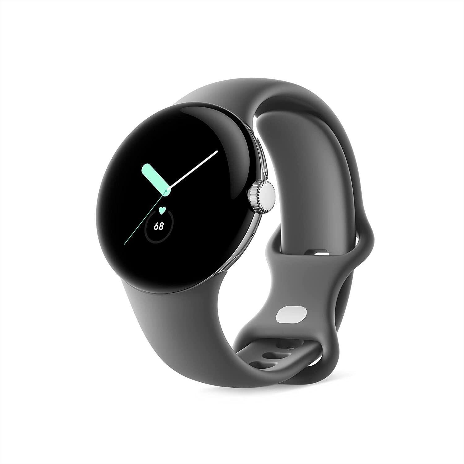 Google Google Pixel Watch (Wi-Fi) Polished Silver mit Spo Smartwatch