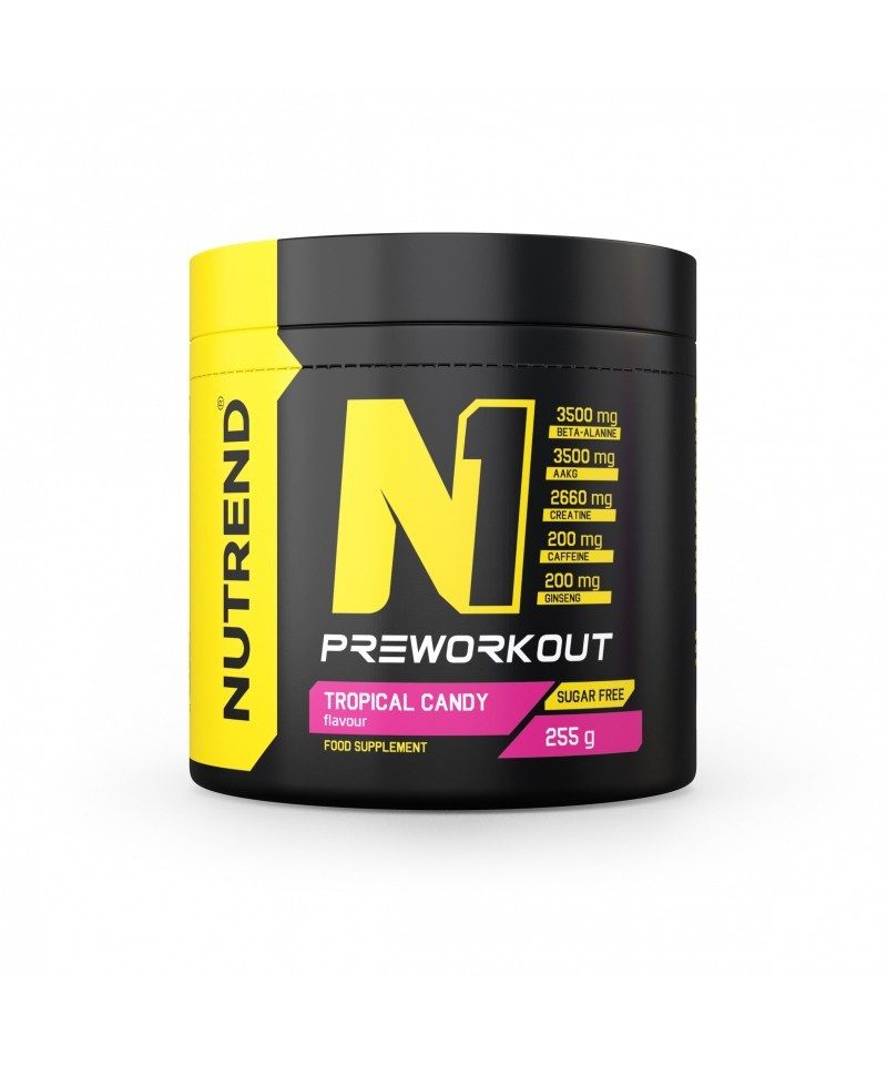 NUTREND N1 Preworkout 255g - Schwarze Johannisbeere Pulver, 255 g, Pulver