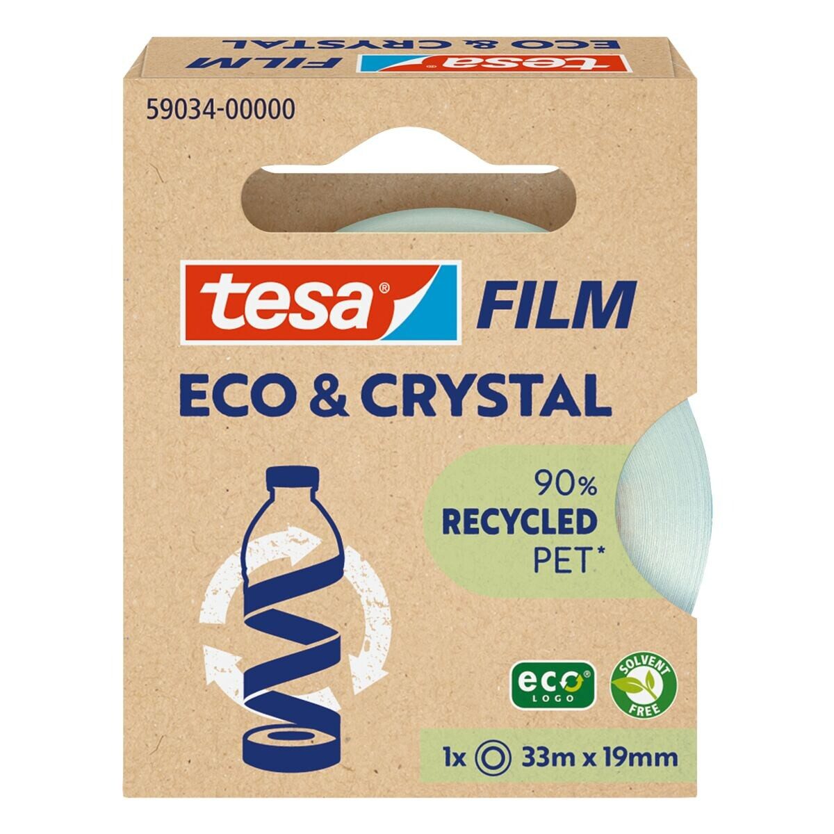 tesa Klebeband ECO & CRYSTAL (1-St) 19 mm / 33 m, transparent günstig online kaufen
