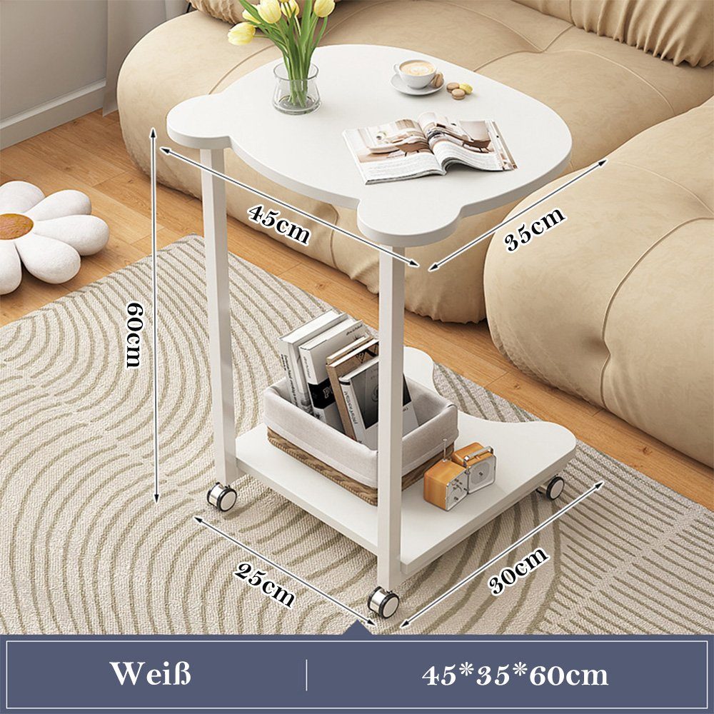 NUODWELL Beistelltisch Beistelltisch, Movable kleine Couchtisch mit Rädern günstig online kaufen