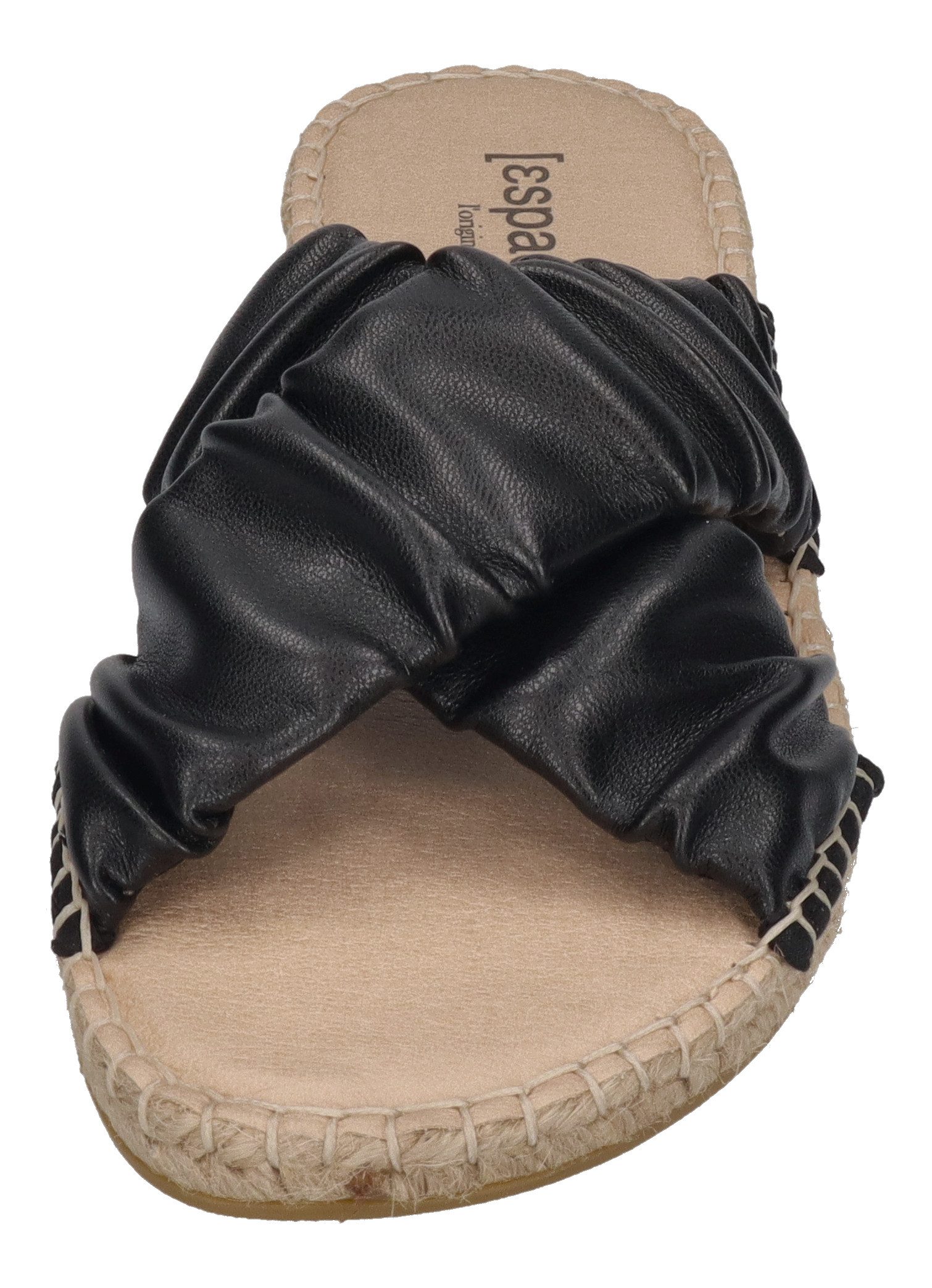 espadrij l´originale CROISETTE RUFFLE Pantolette Noir