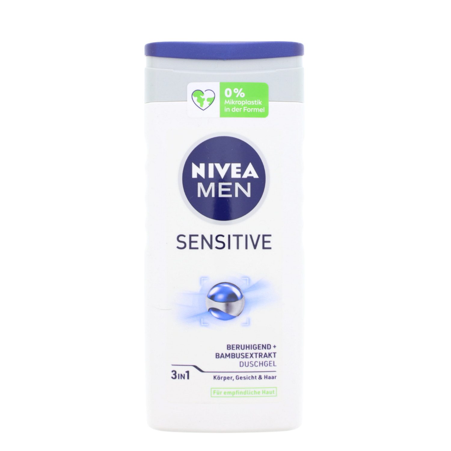 Nivea Duschgel 2 x NIVEA MEN Sensitive 3in1 Duschgel je 250ml pH-hautneutral
