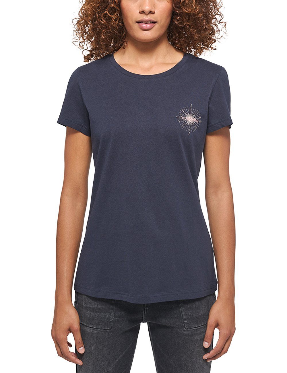 MUSTANG Alexia T-Shirt Style dunkelblau Mustang Chestprint C T-Shirt