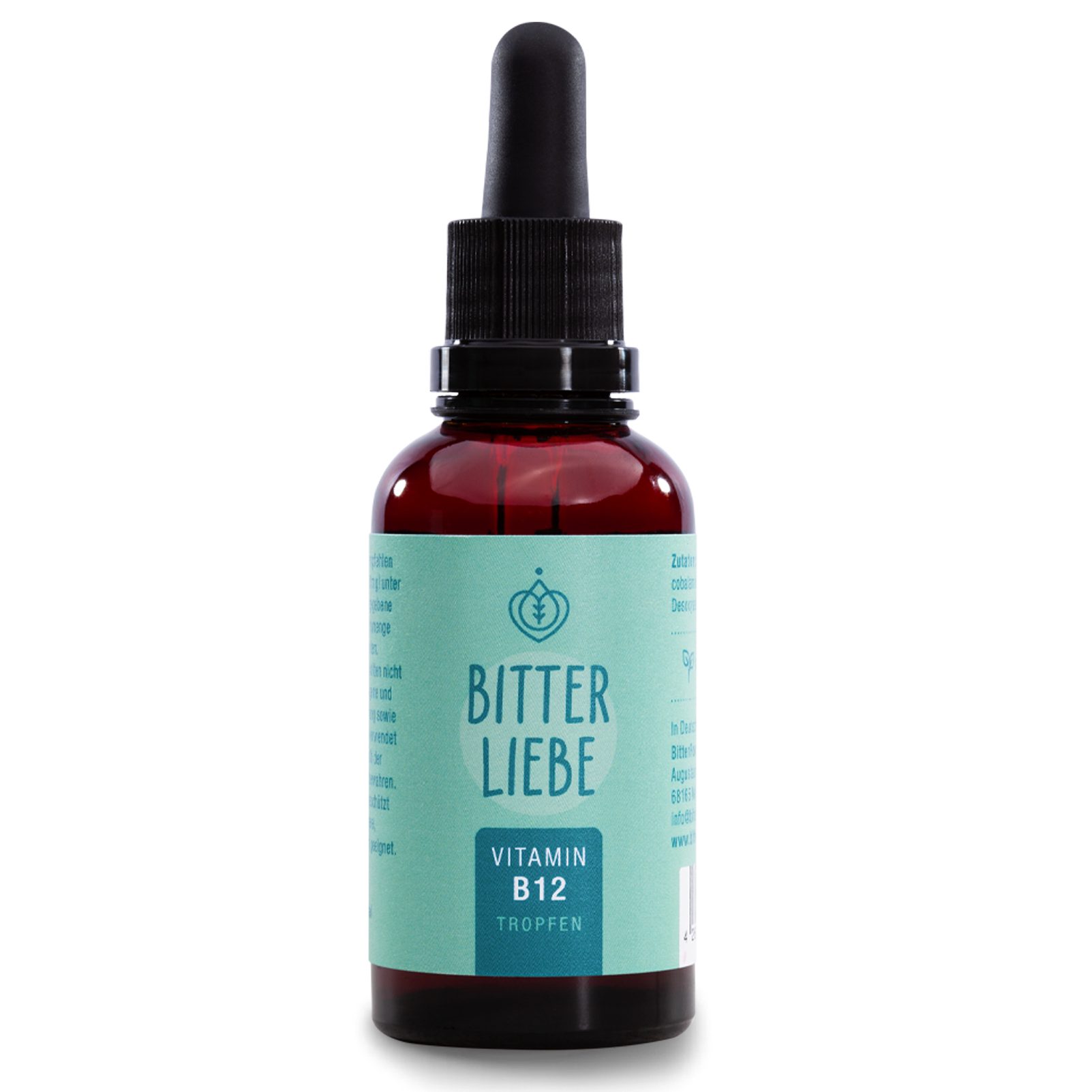 BitterLIebe - Vitamin B12 Komplex - Vitamin B12 Tropfen - hochdosiert 500µg - Tropfen