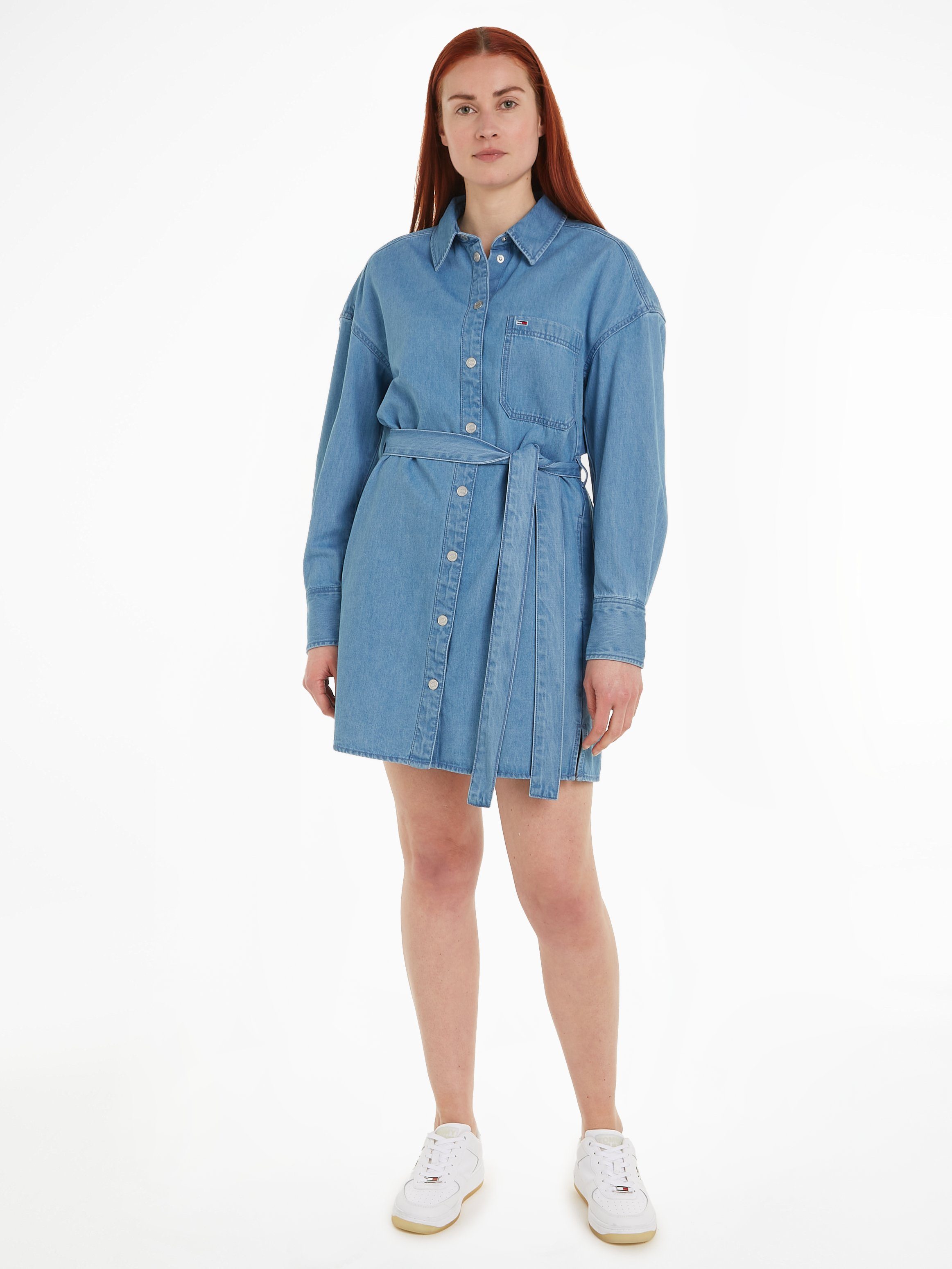 EXT Jeans DENIM SHIRT Curve TJW Tommy DRESS Shirtkleid BELTED