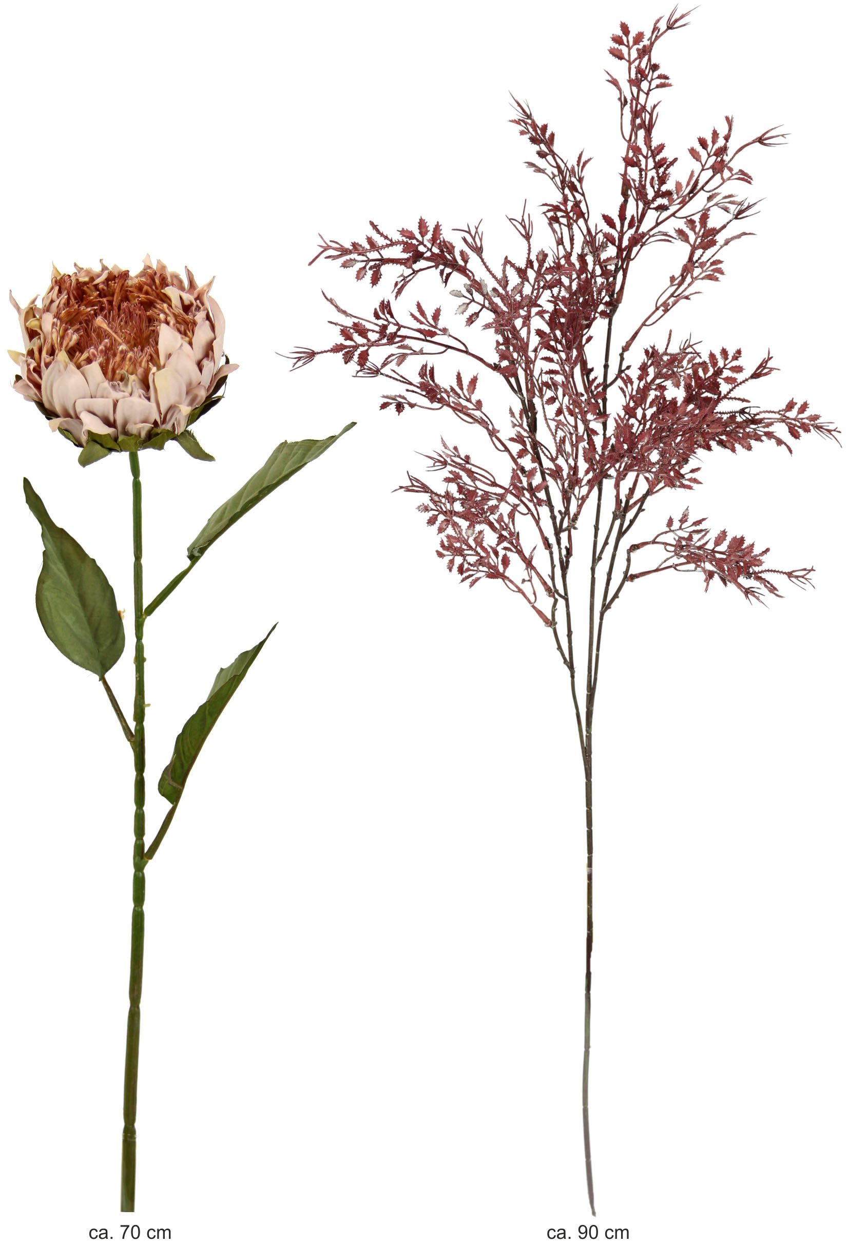 Kunstblumenstrauß Kunstblumen Set Artischocke, I.GE.A., Höhe günstig online kaufen