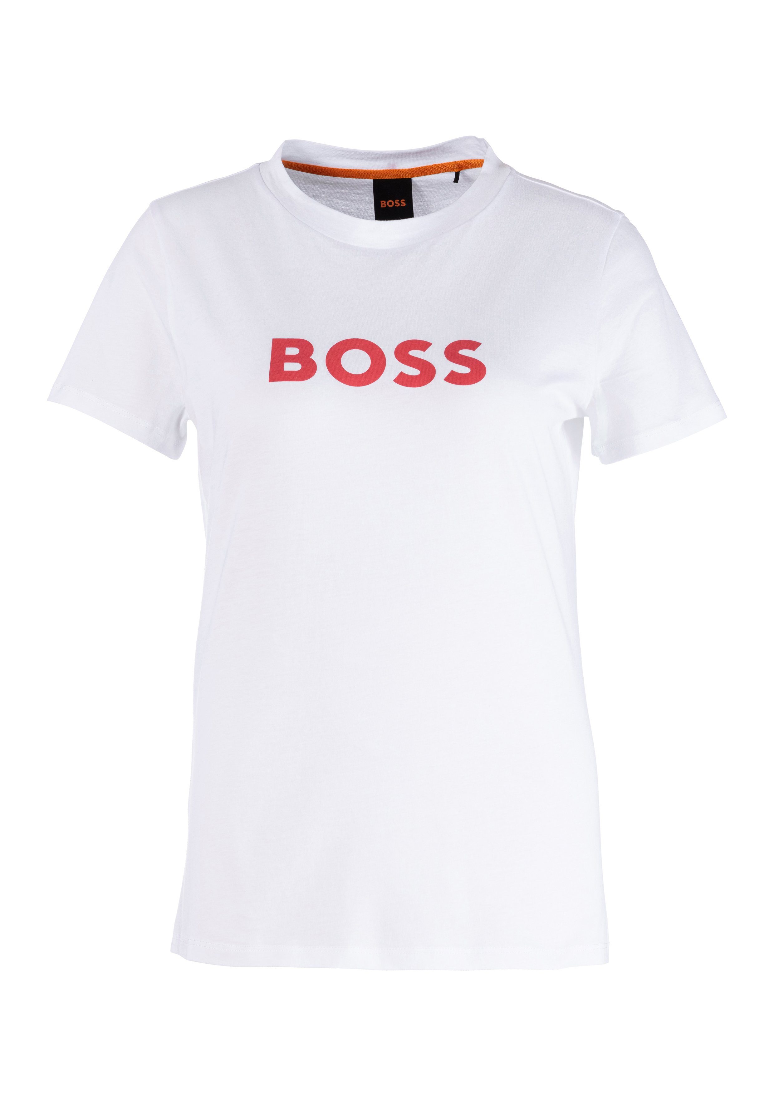 BOSS ORANGE T-Shirt BOSS-Schriftzug C_Elogo kontrastfarbenem mit