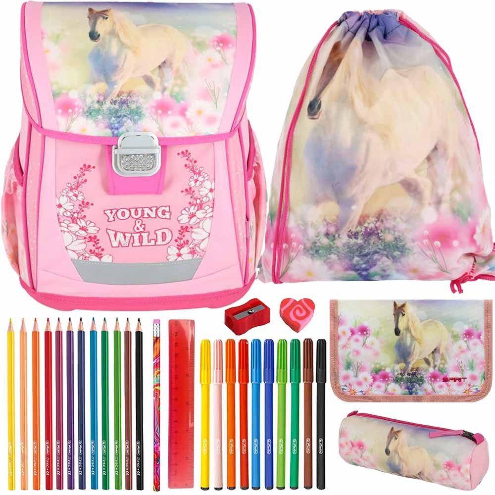 Spirit Schulranzen Set Cool 10-teilig 2025 Mädchen Flower Horse