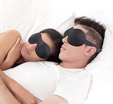 KIKI Augenmaske Schlafmaske, festere Passform auf Ihrer Nase - für Damen & Herren, 1-tlg.