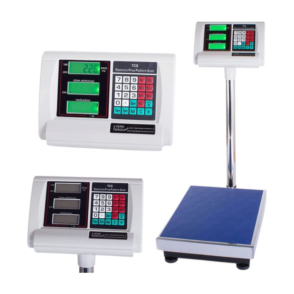 VERK GROUP Kofferwaage Elektronische Plattformwaage bis 100 kg Paketwaage Lager Marktwaage Wa