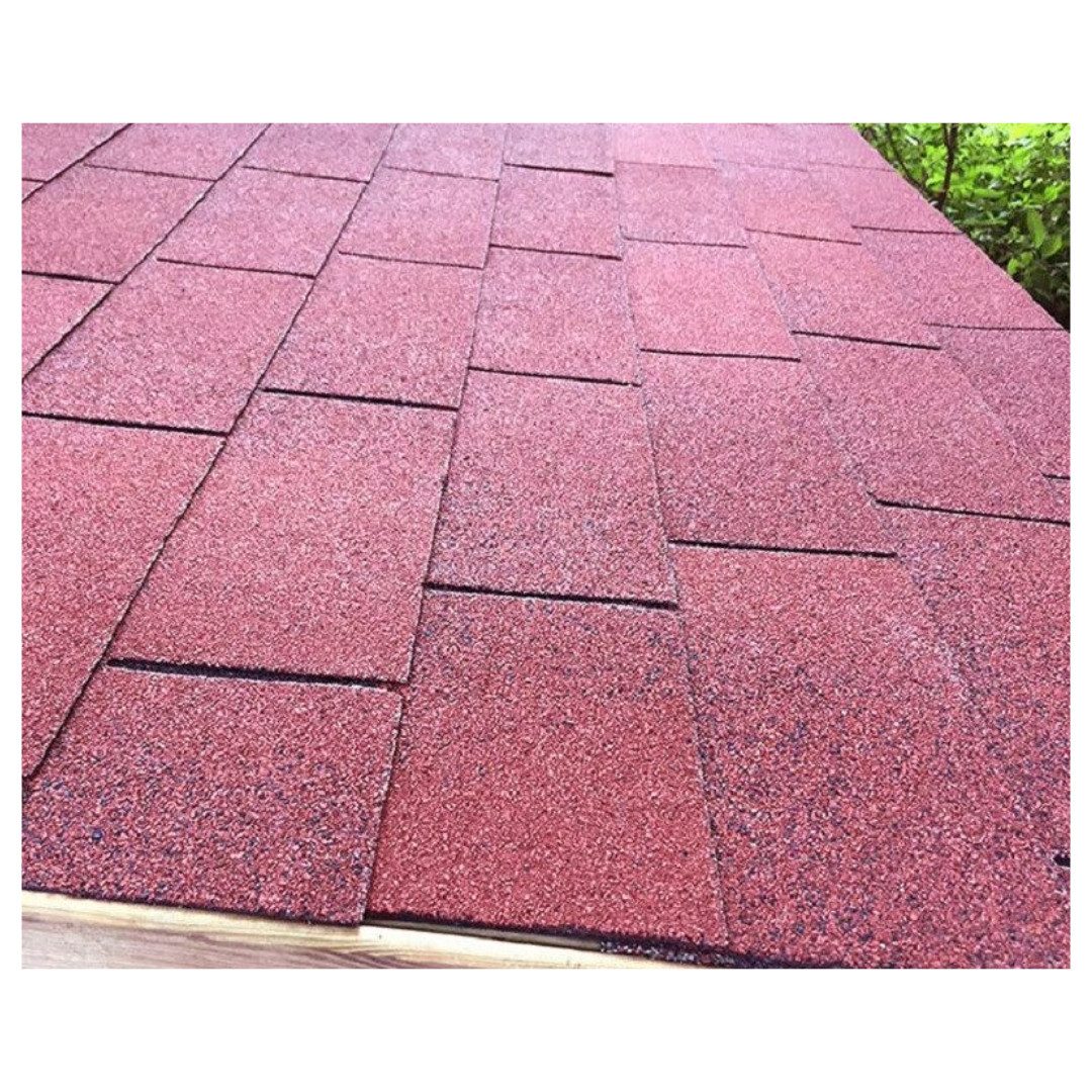 Gartenpirat Dachpappe Bitumen-Dachpappe 3 m² rot rechteckig Dachschindeln für Carport, 3 m² pro Paket, für Gartenhäuser, Gerätehäuser, Pavillons, Carports