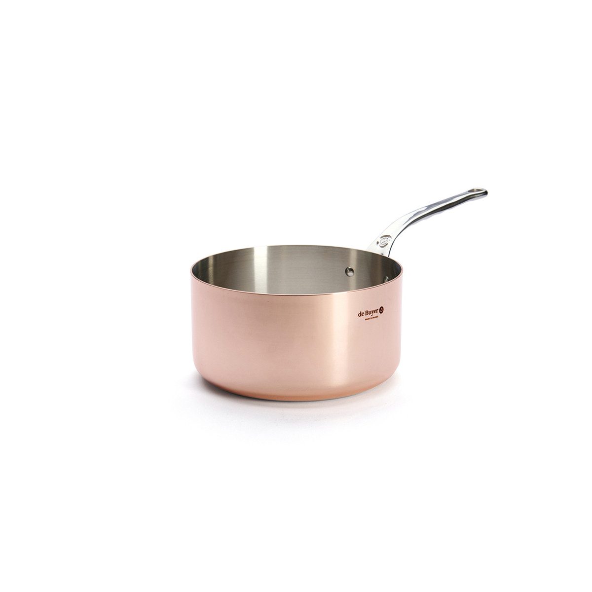 de Buyer Kasserolle Prima Matera, Kupfer-Stiel 16 cm / 1,8 L induktionsgeeignet -