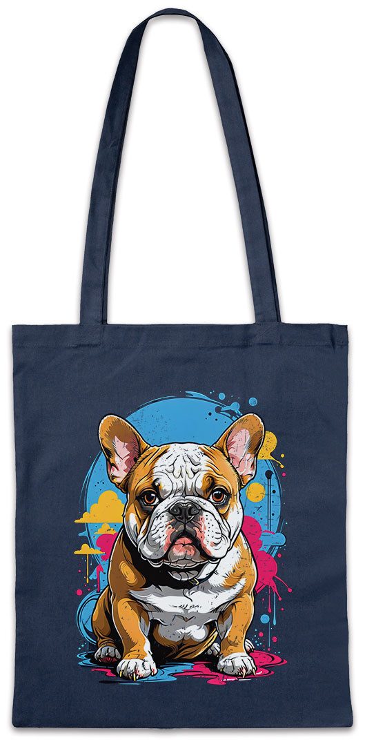 Urban Backwoods Beuteltasche Bulldog Art Stofftasche Bulldogge British Dog Hund Bull Dogge American (1-tlg), English French Love Englische