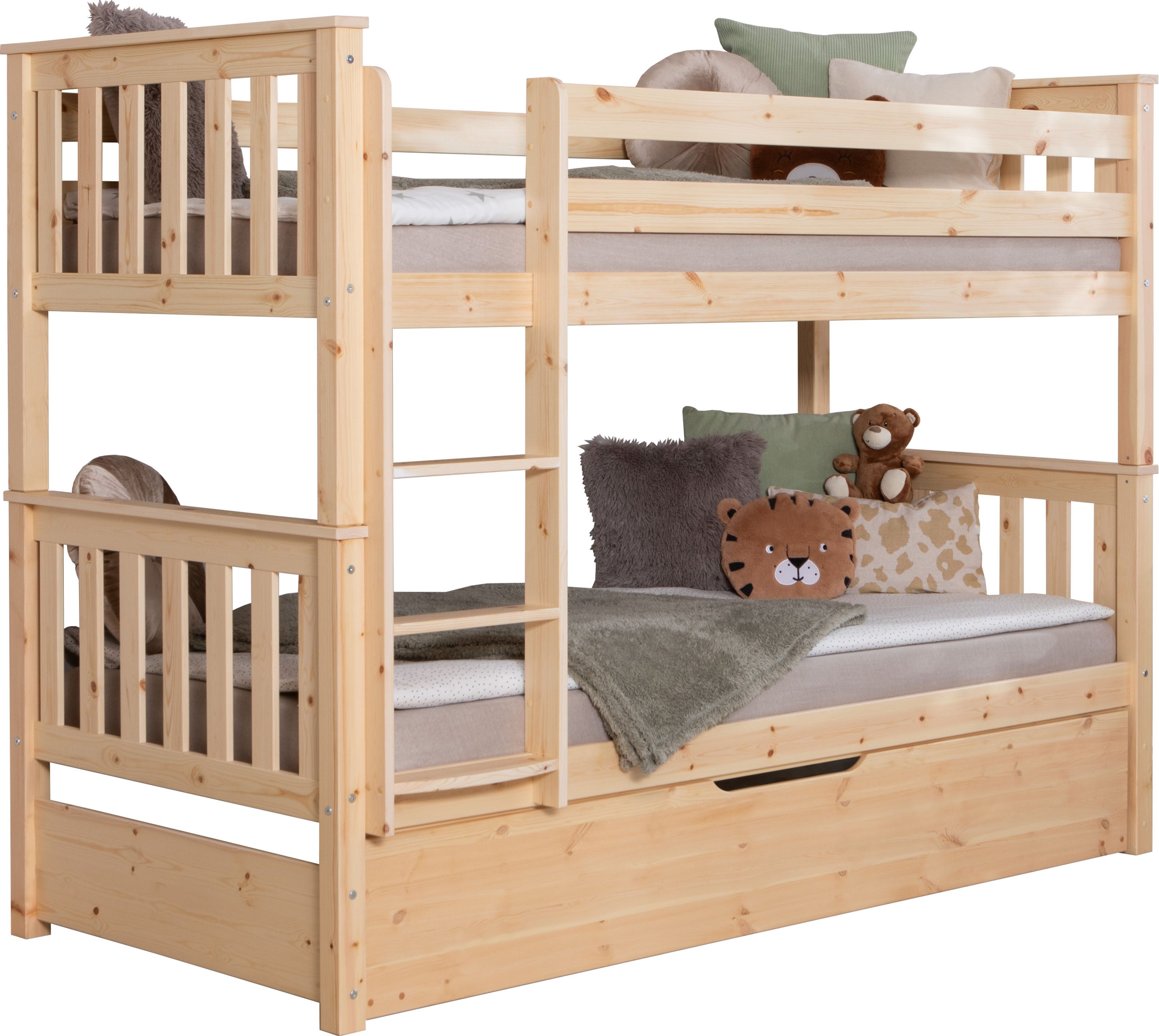 Etagenbett Sammy, umbaubar zu 2 Einzelbetten, edles Design im Landhausstil