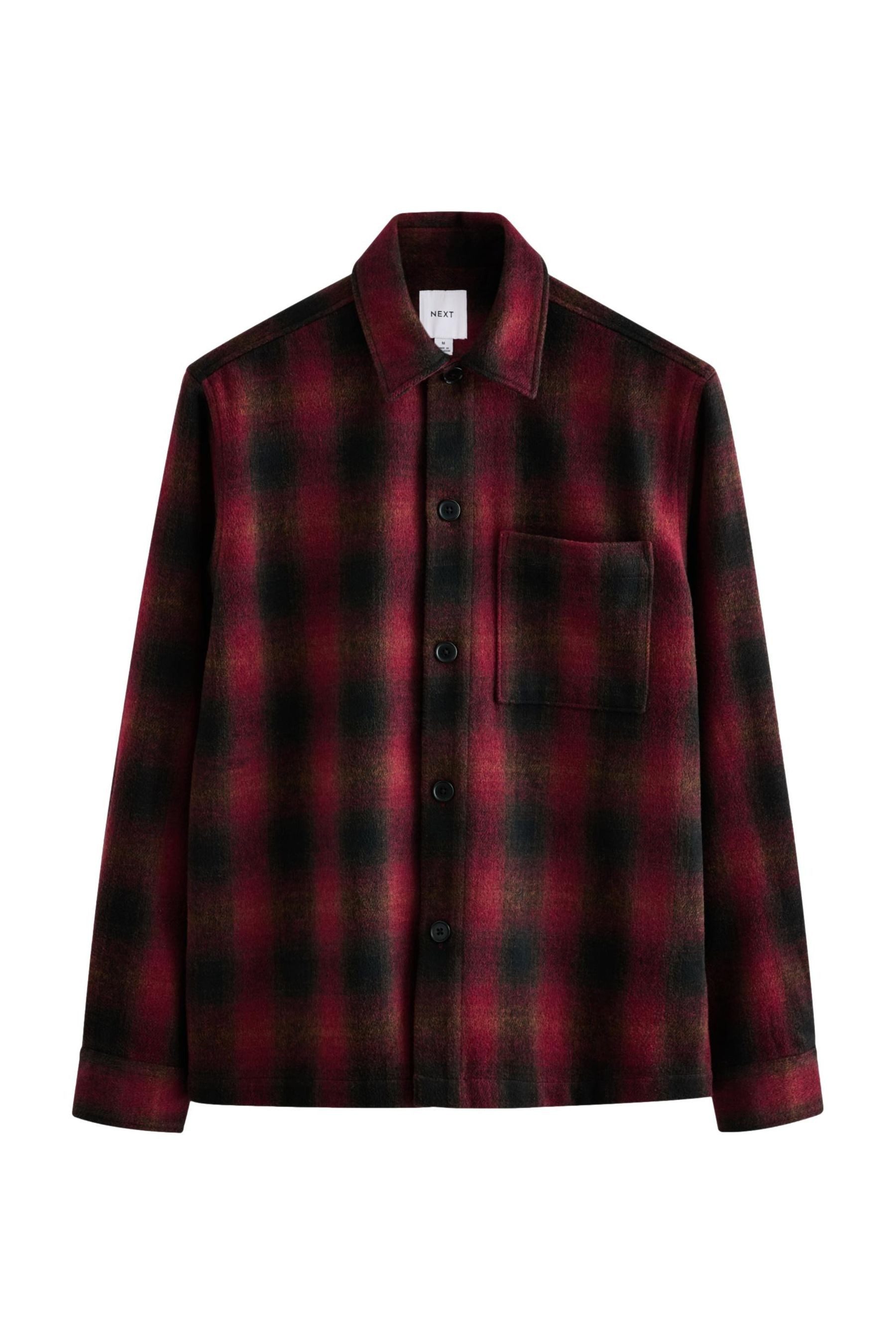 Next Hemdjacke Karierte Hemdjacke aus Wollmischung (1-St)