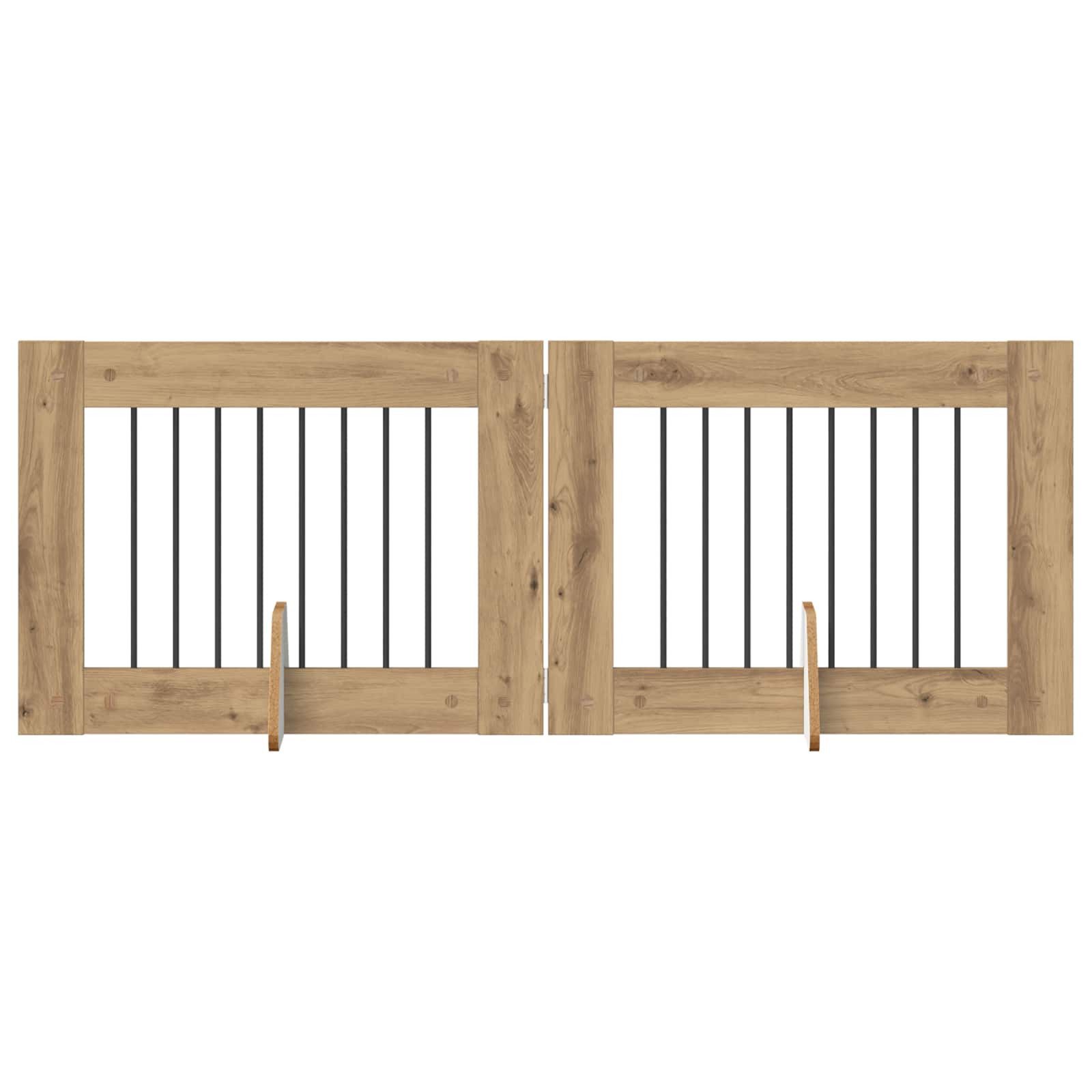 vidaXL Hundezwinger 80 x 60 cm Hunde Absperrgitter Freistehend Faltbar 2er Set Artisan-Eic