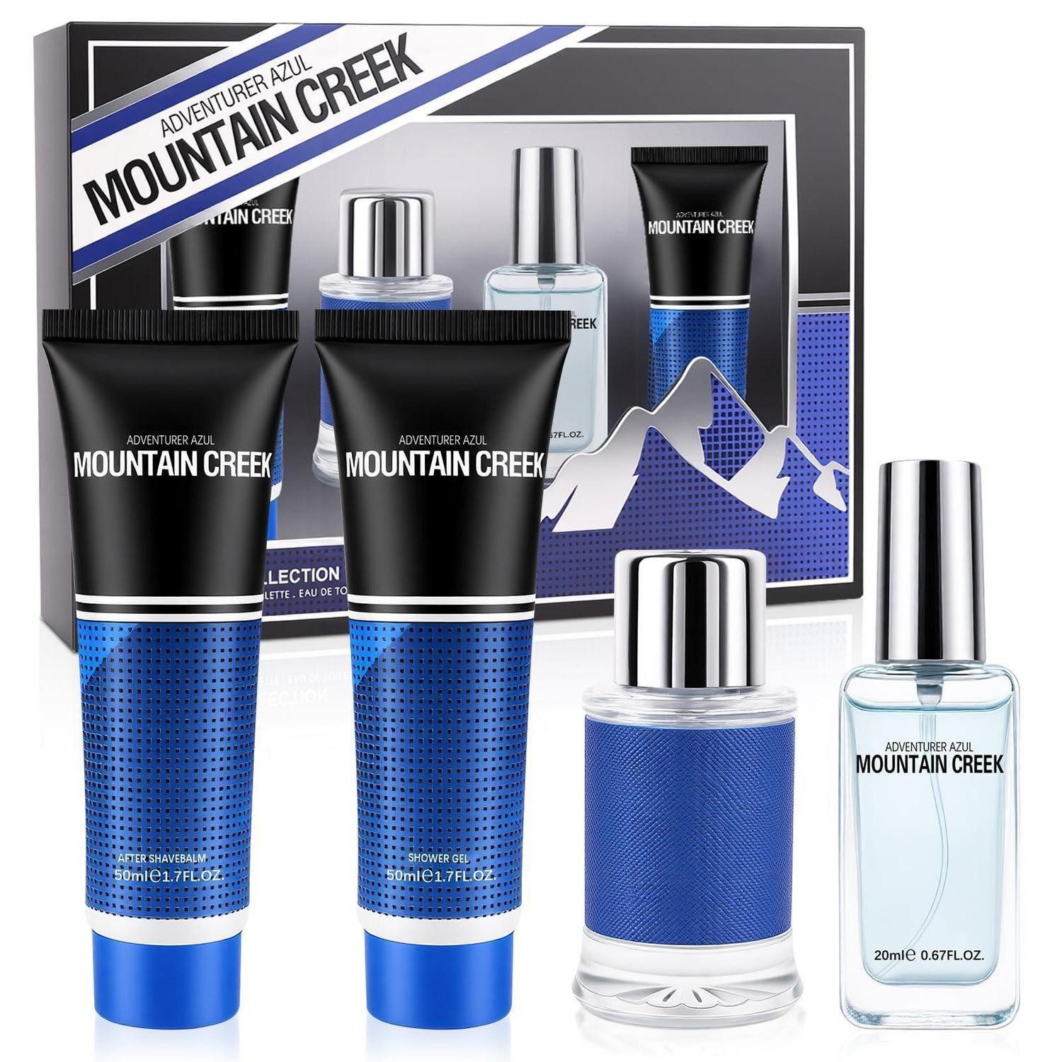 LuxusKollektion Geschenkbox Herren Geschenkset Parfüm Reise-Pflege Blue