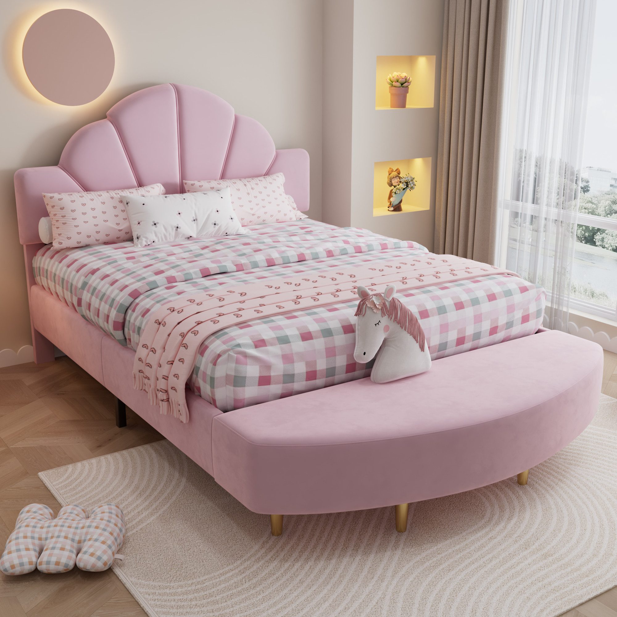 Flieks Polsterbett, Kinderbett Doppelbett 140x200cm mit Bettbank und Polste günstig online kaufen