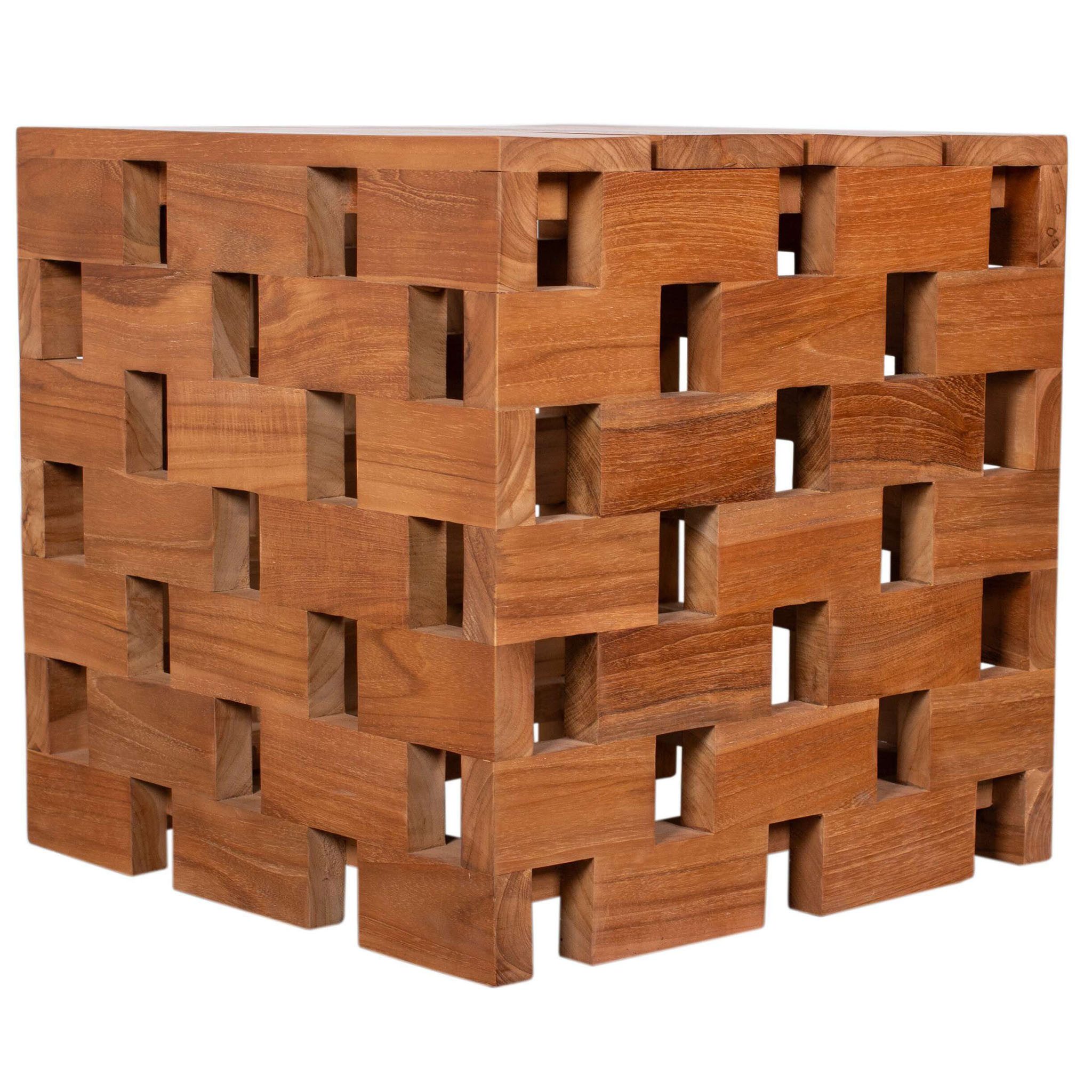 bene living Sitzhocker Beistelltisch Dunham - Teakholz (1 St), feines Teakholz - als Hocker oder Beistelltisch nutzbar