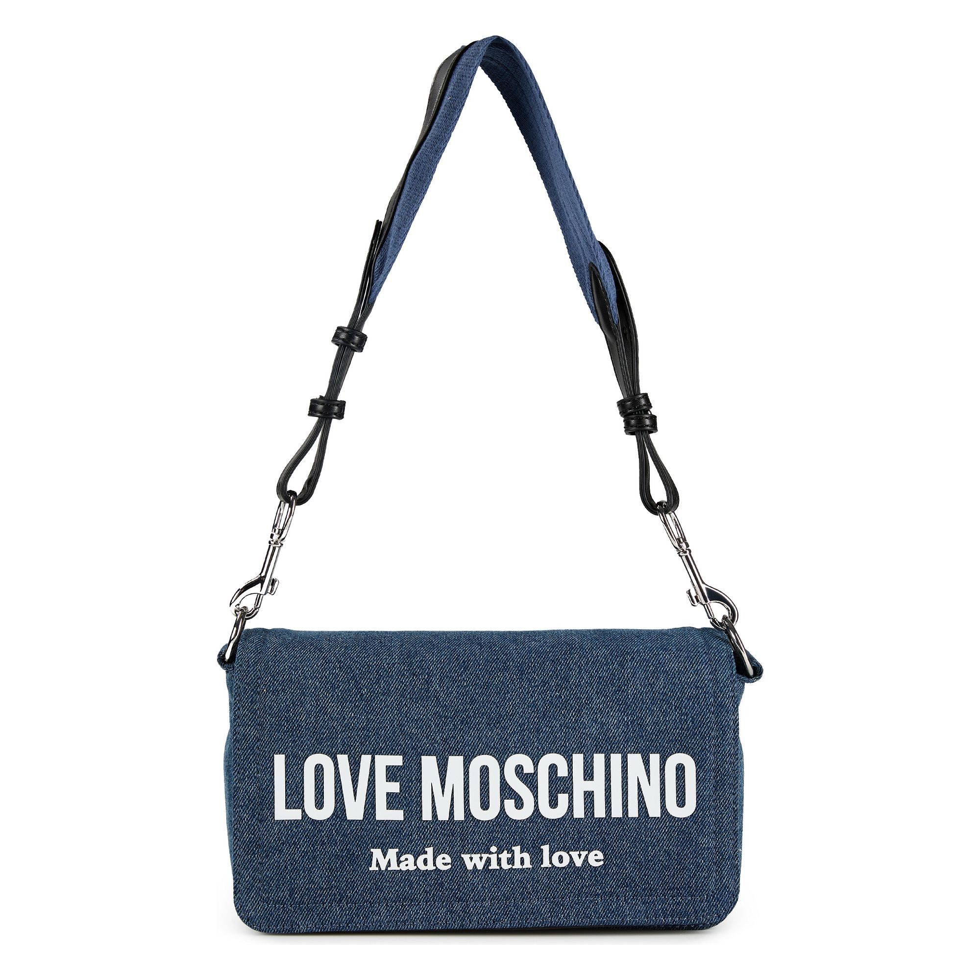 LOVE MOSCHINO Schultertasche Denim Signature Love, Baumwolle