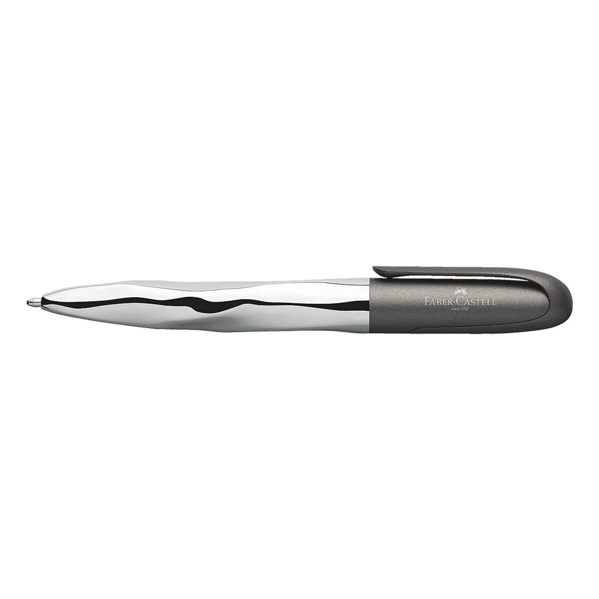 Faber-Castell Kugelschreiber n'ice pen Metallic, dokumentenecht grau