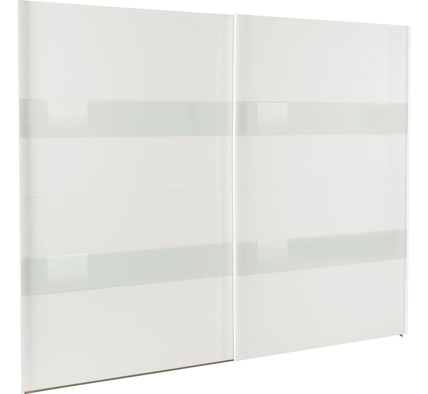 Schwebetürenschrank 270cm Wimex weiß/Weißglas Altona