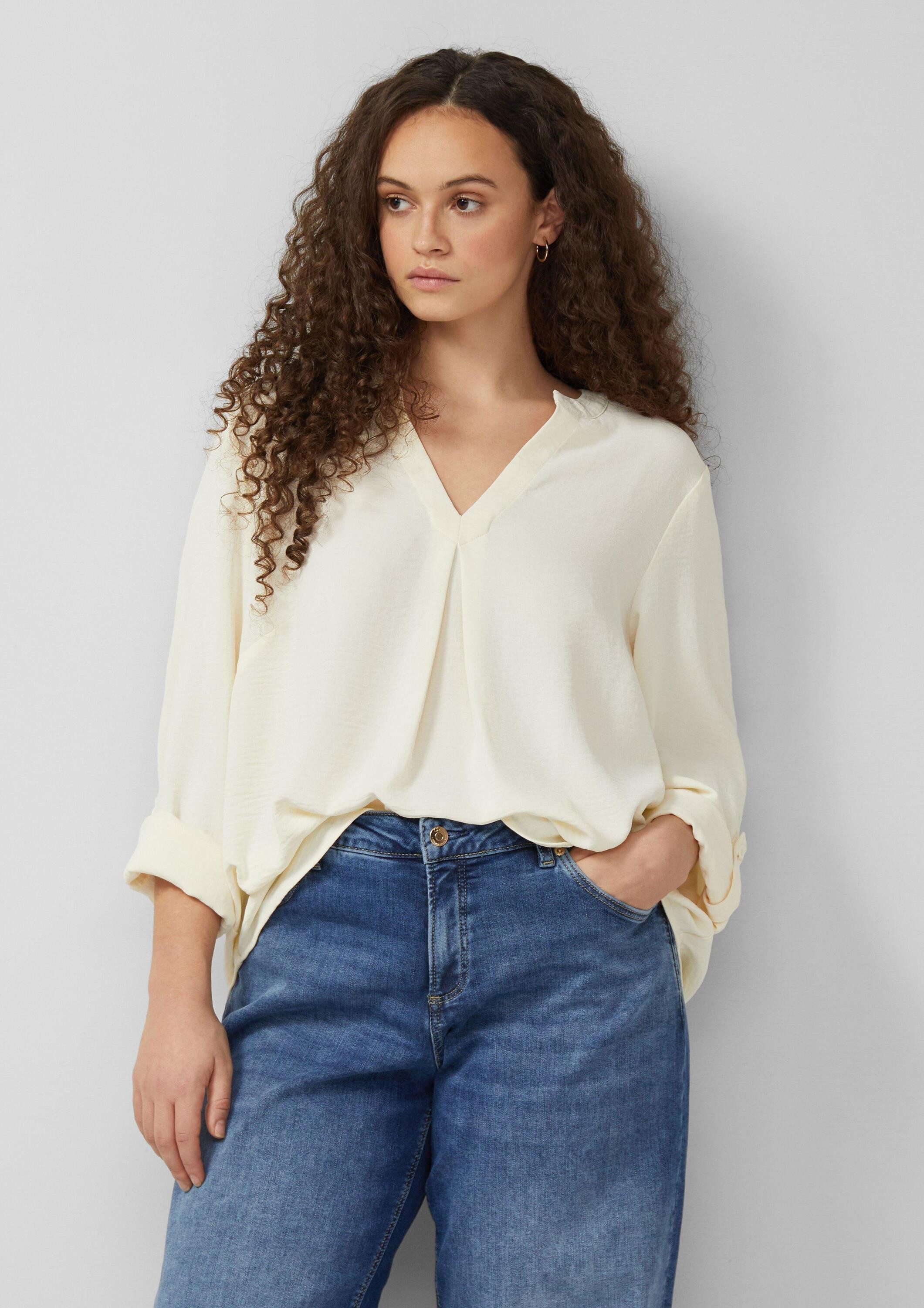 QS Langarmbluse Bluse Tunikabluse