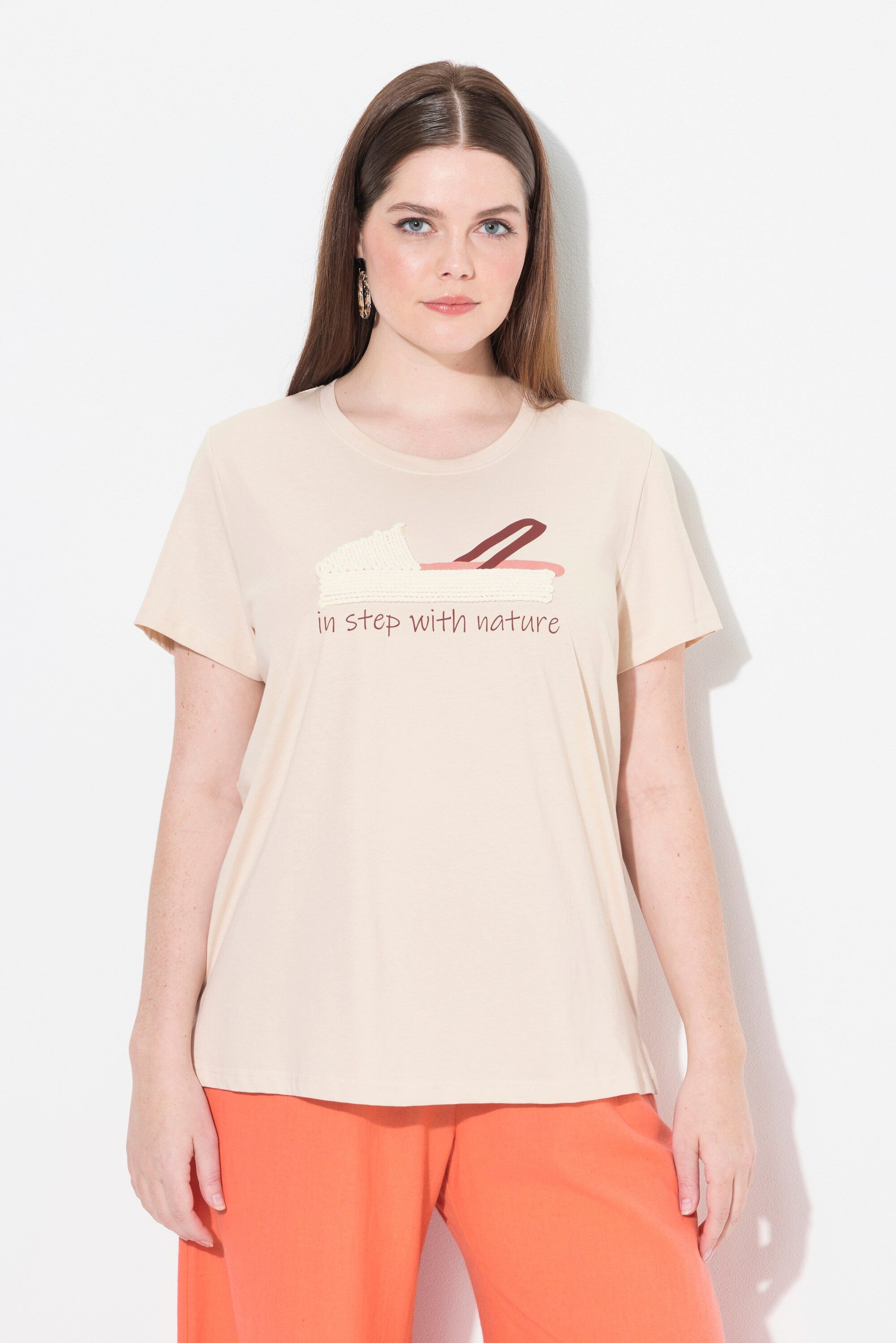 Ulla Popken T-Shirt T-Shirt Schuh Rundhals günstig online kaufen