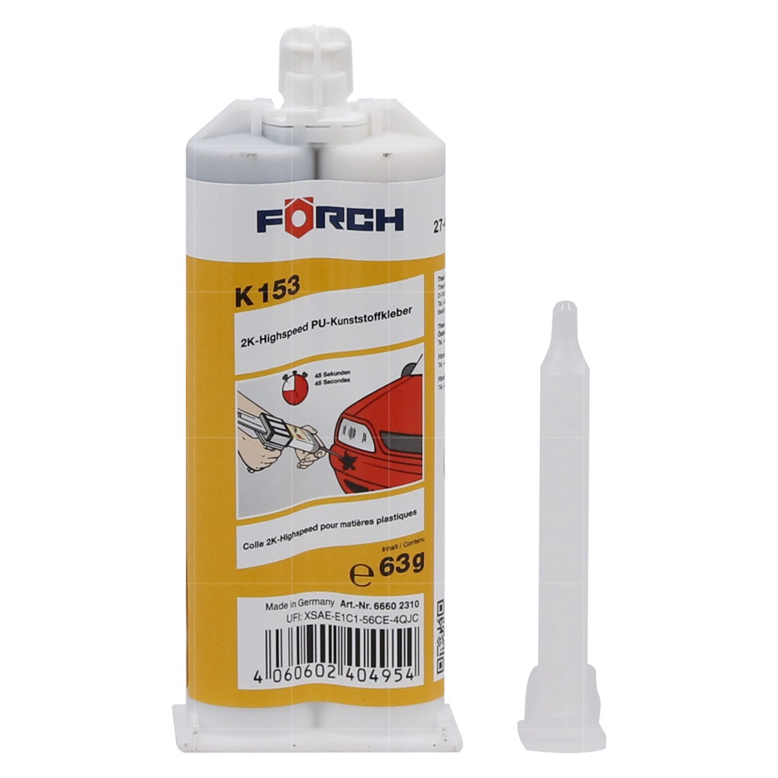FÖRCH Dispersionskleber K153 2K-Highspeed PU-Kunststoffkleber - 0.063 Kg