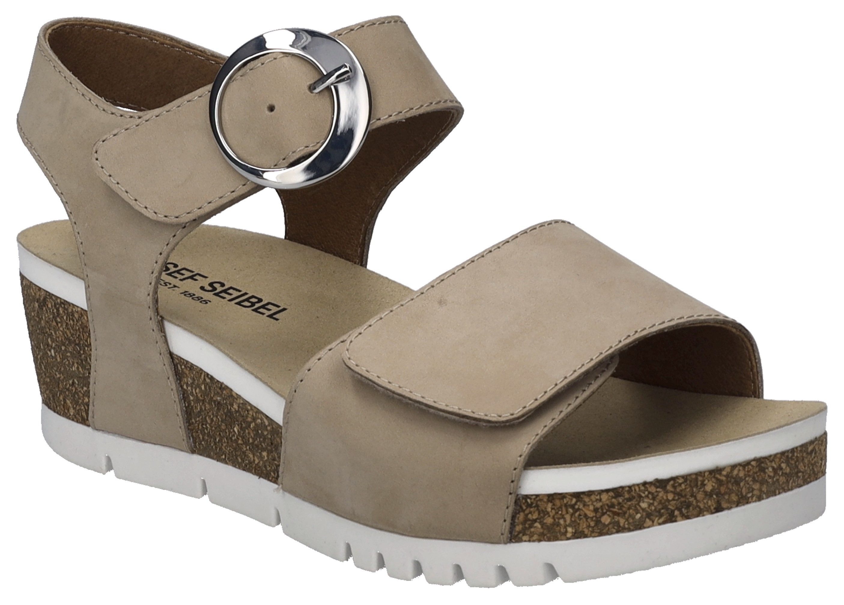 Josef Seibel Quinn 16 Keilsandalette, Plateausandale, Keilsandale mit Klettverschluss