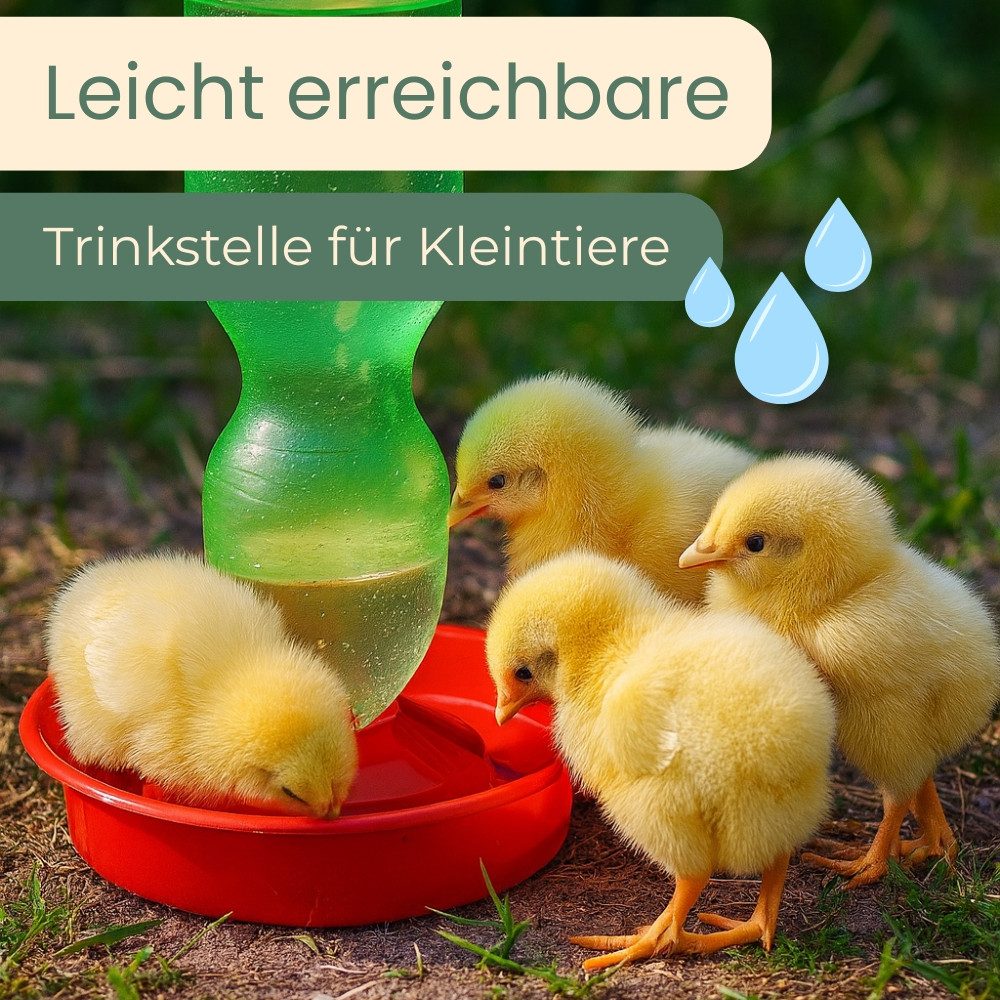 GarPet Wasserspender Tränkeschale für Kunststoffflaschen Trinkschale für PET Flaschen Huhn